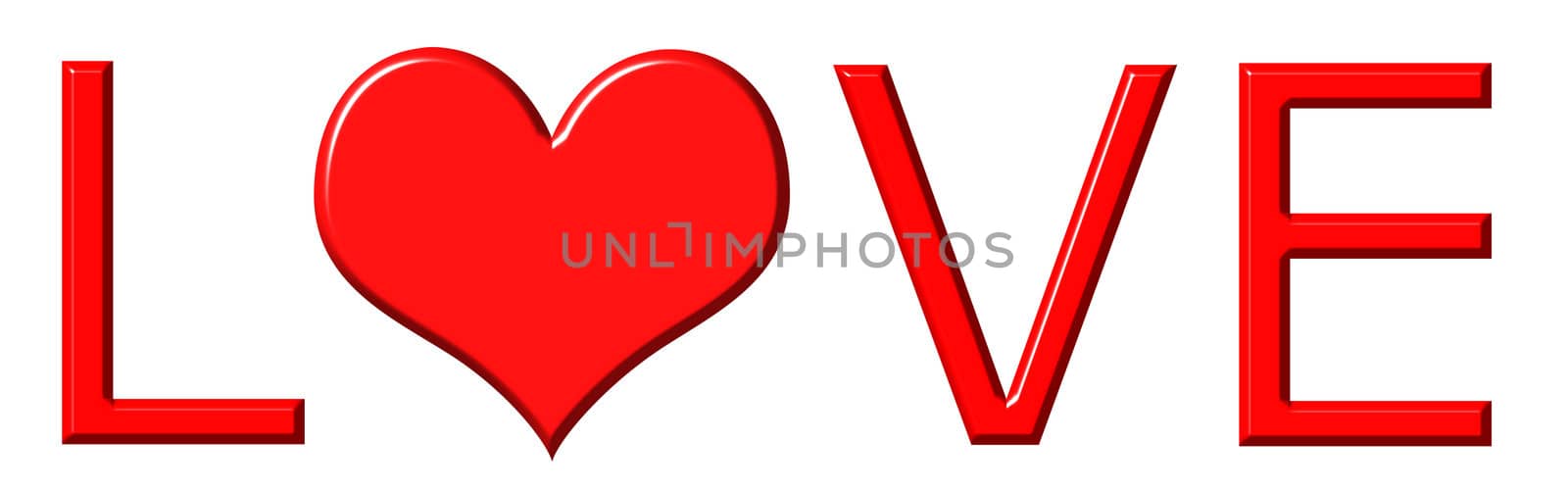 Love concept isolated in white