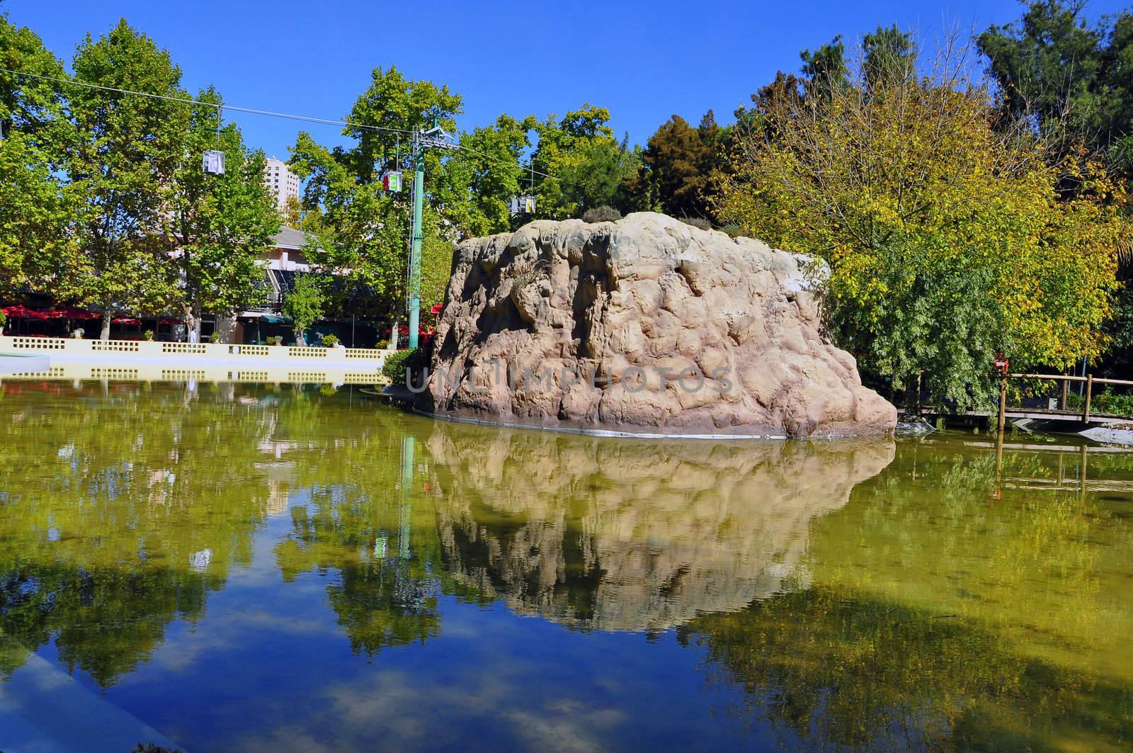 trees lake portugal park green reflection sunlight military outdoors