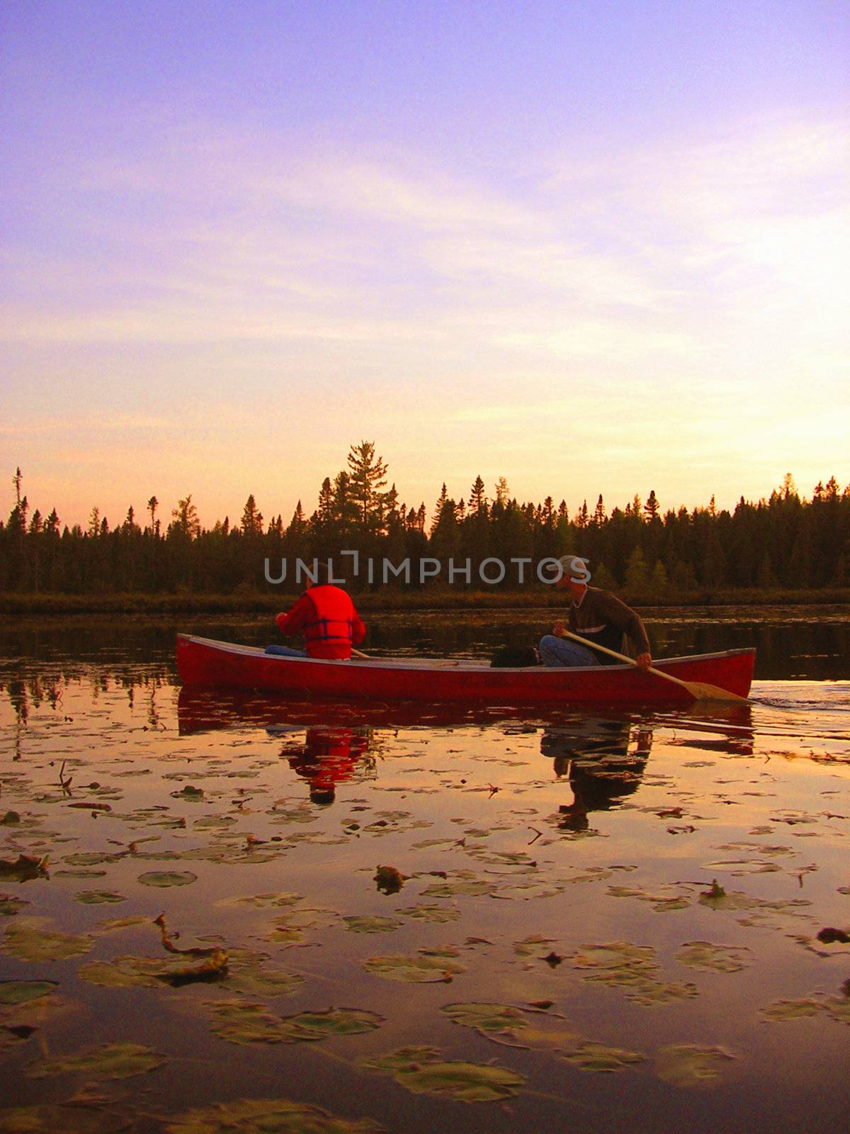 Two nature lovers on the lake