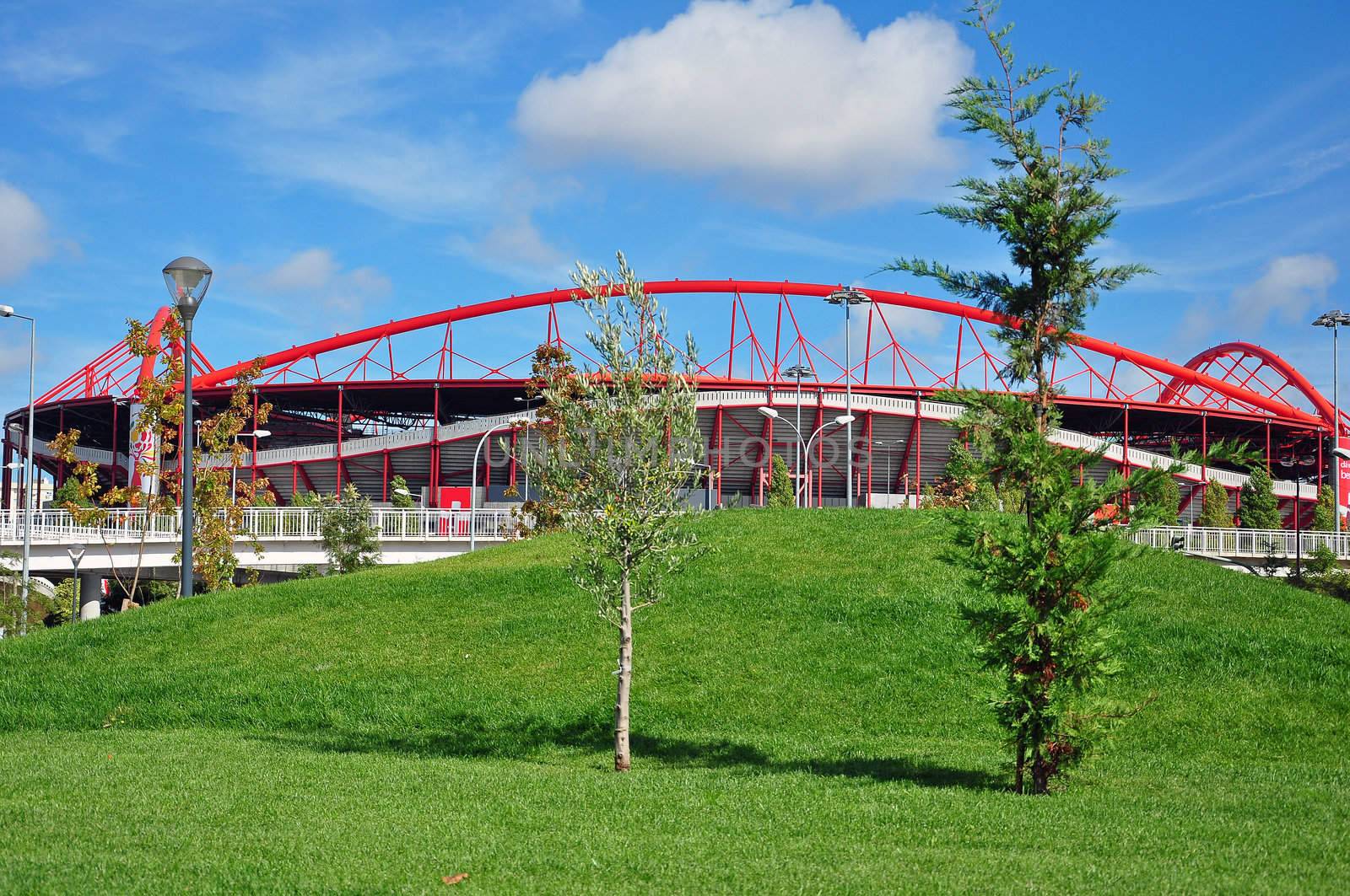 football stadium sport portugal horizontal bleachers field lighting