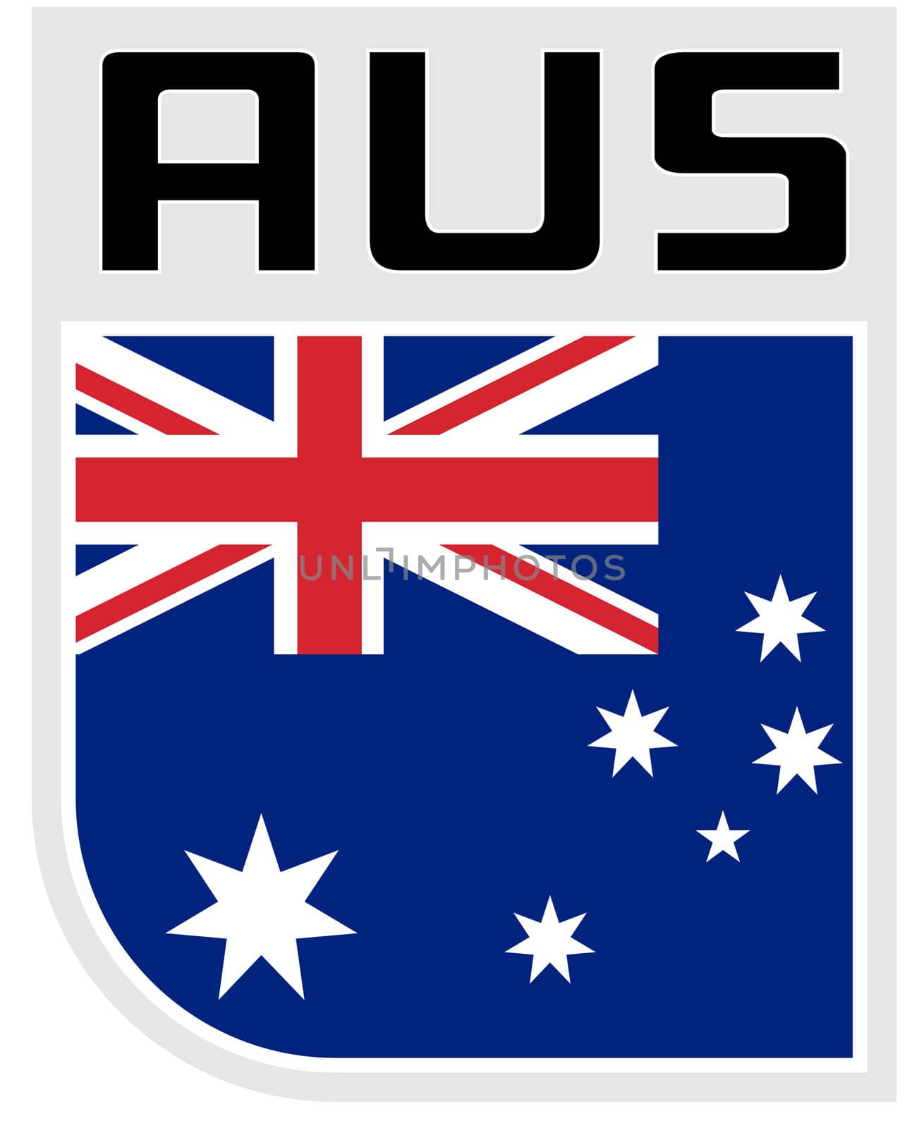Illustration an icon of the Flag of australia