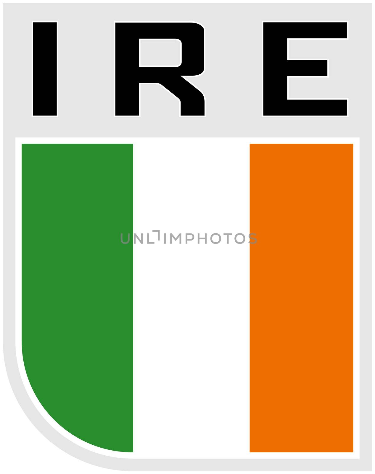 Illustration an icon of the Flag of Ireland