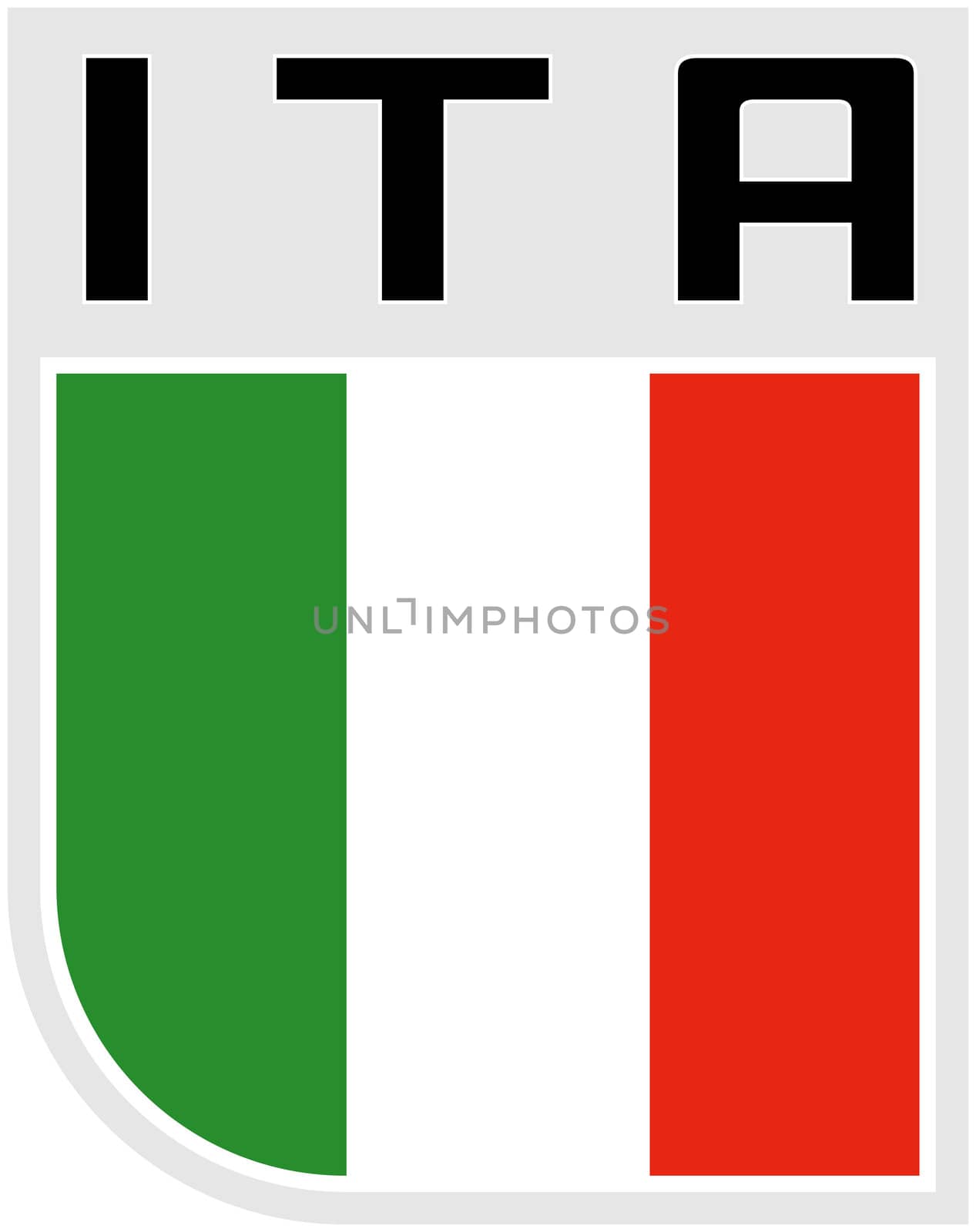 Illustration an icon of the Flag of Italy