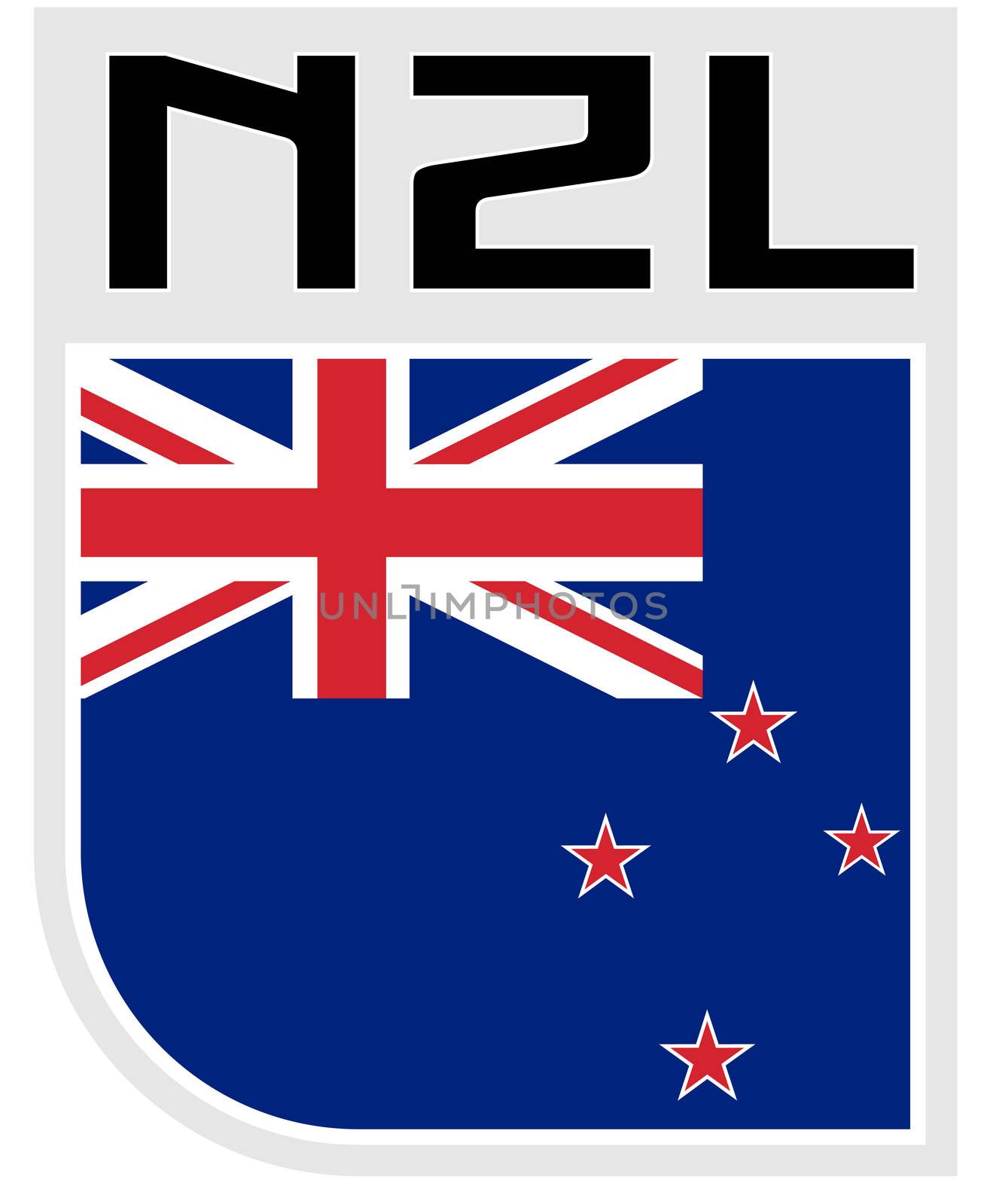 Illustration an icon of the Flag of New Zealand icon