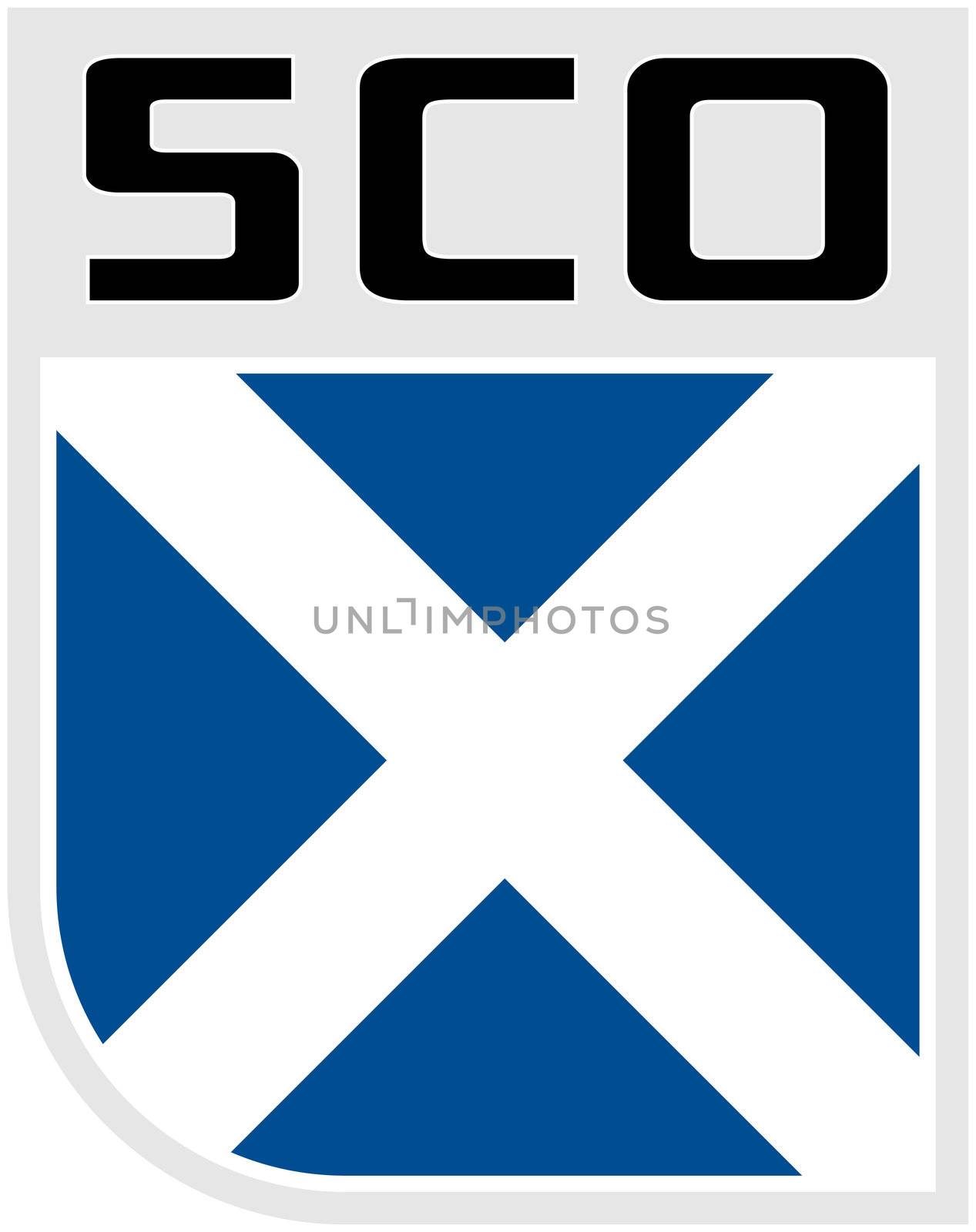 Illustration an icon of the Flag of Scotland
