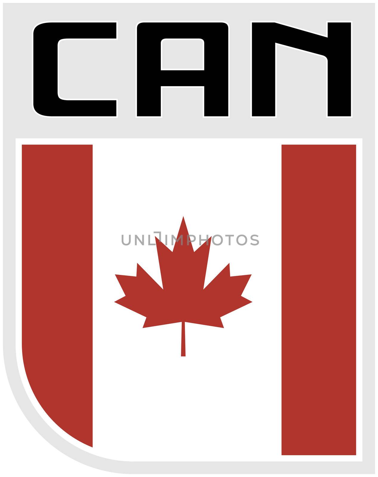 Illustration an icon of the Flag of Canada