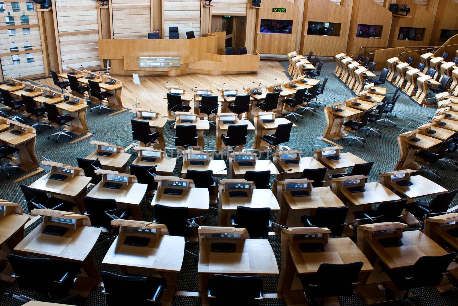 Interiors of Edinburgh Parliament, built in 2004