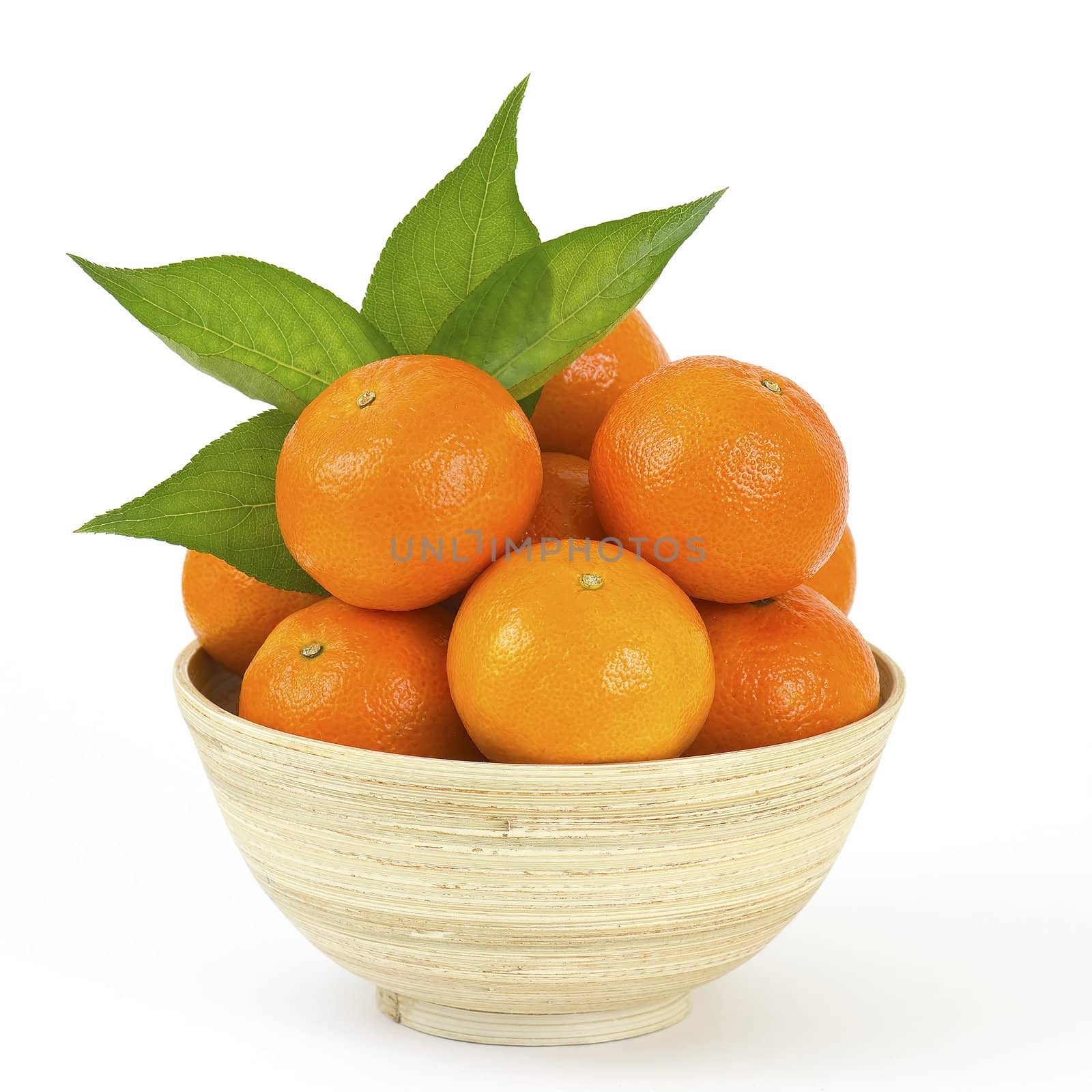 bowl of fresh tangerines by miradrozdowski