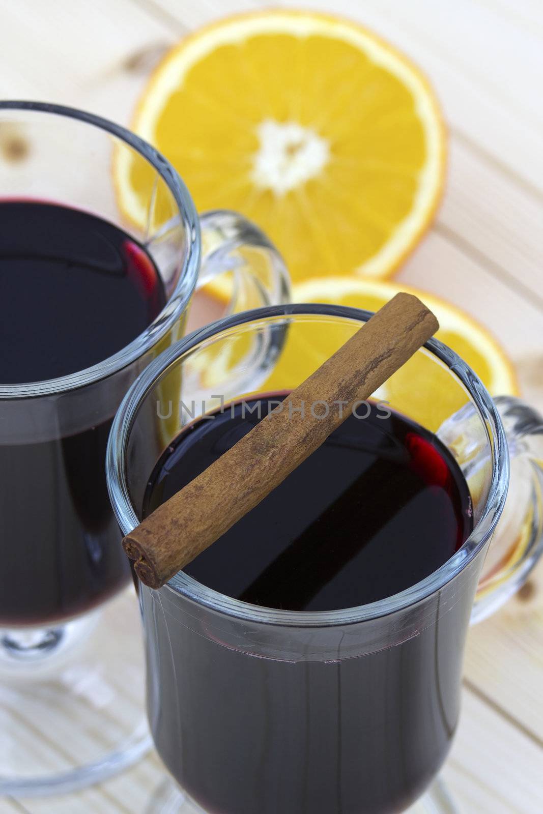hot wine and cinnamon stick by miradrozdowski