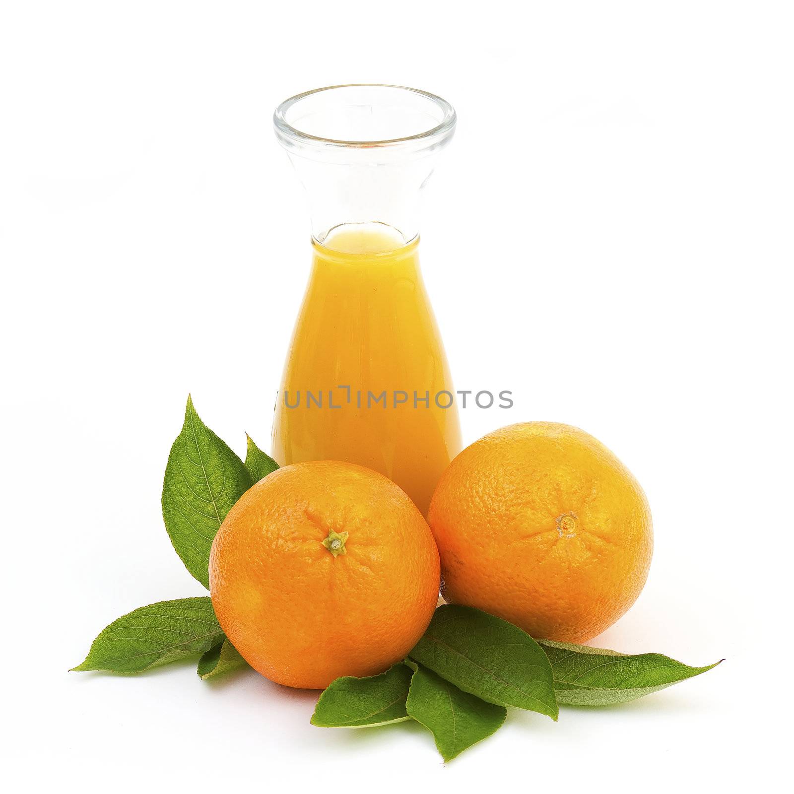 orange juice and some fresh fruits by miradrozdowski