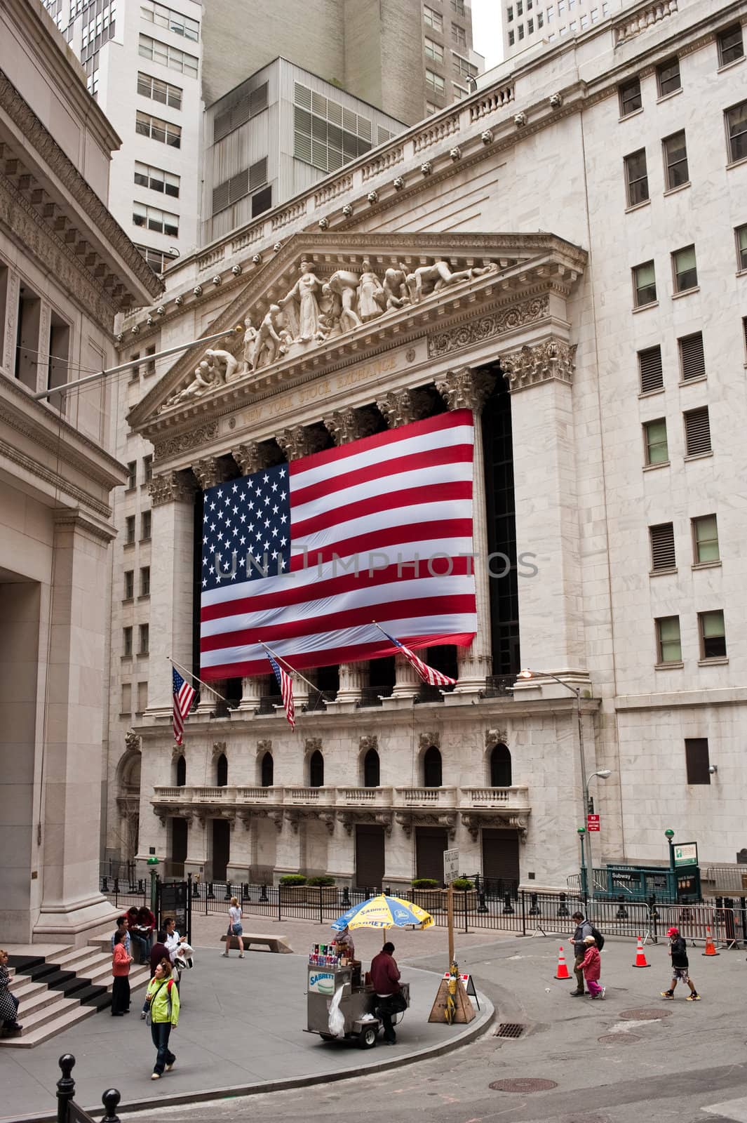 Wall Street and NYSE building