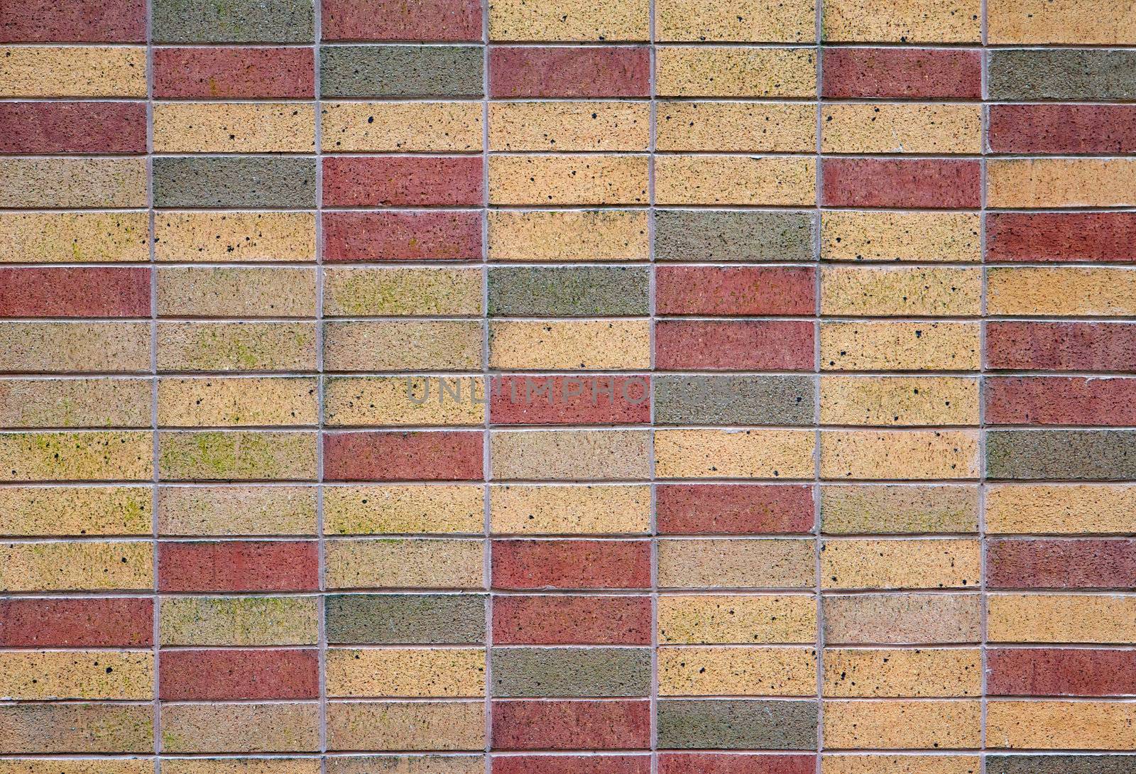 Tan red and green bricks by bobkeenan
