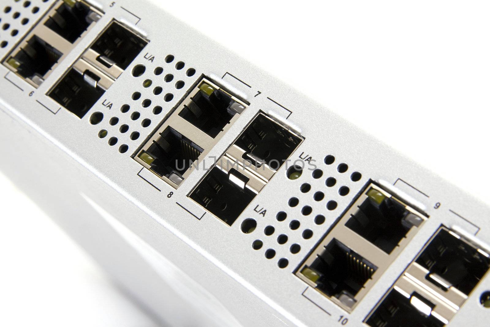 broadband aggregation router on white background
