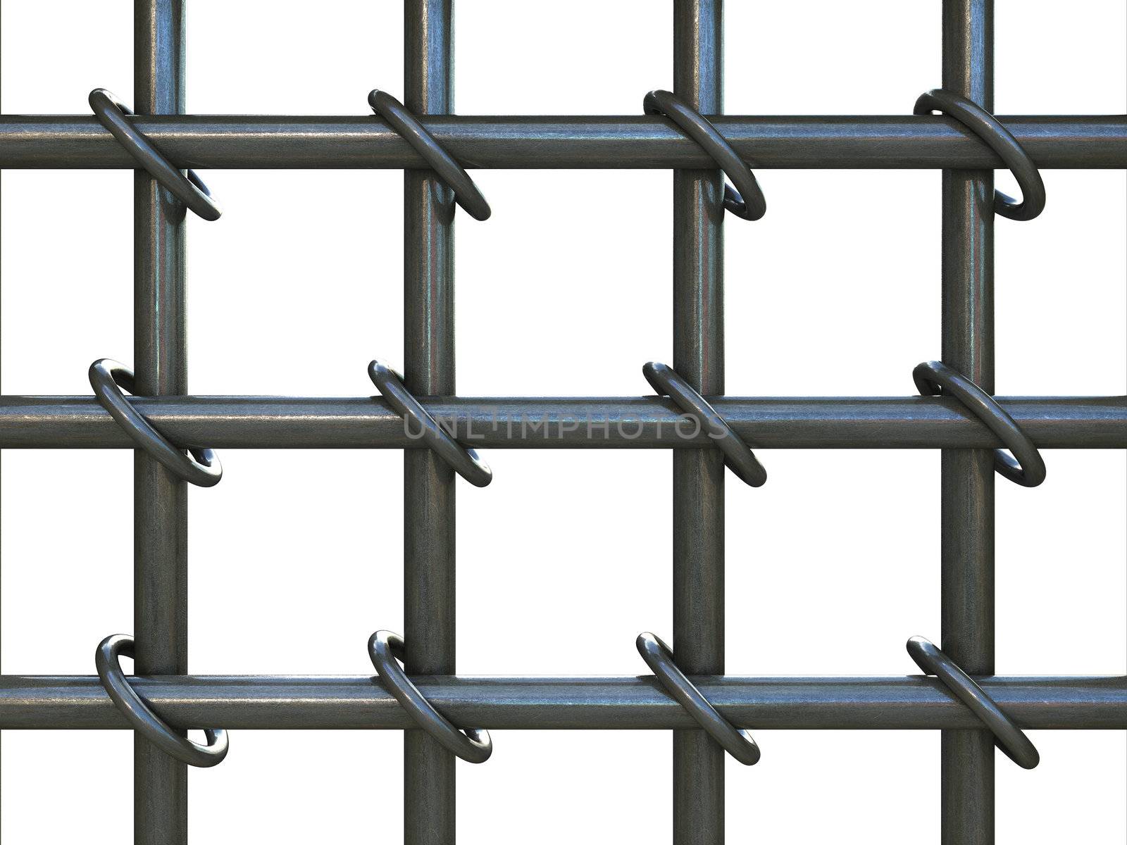 prison bars isolated over white