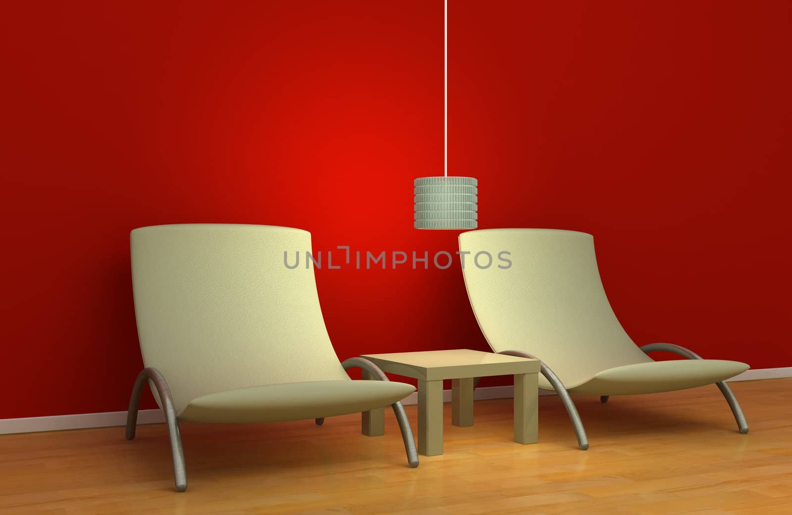 modern simplistic interior design, 3d render