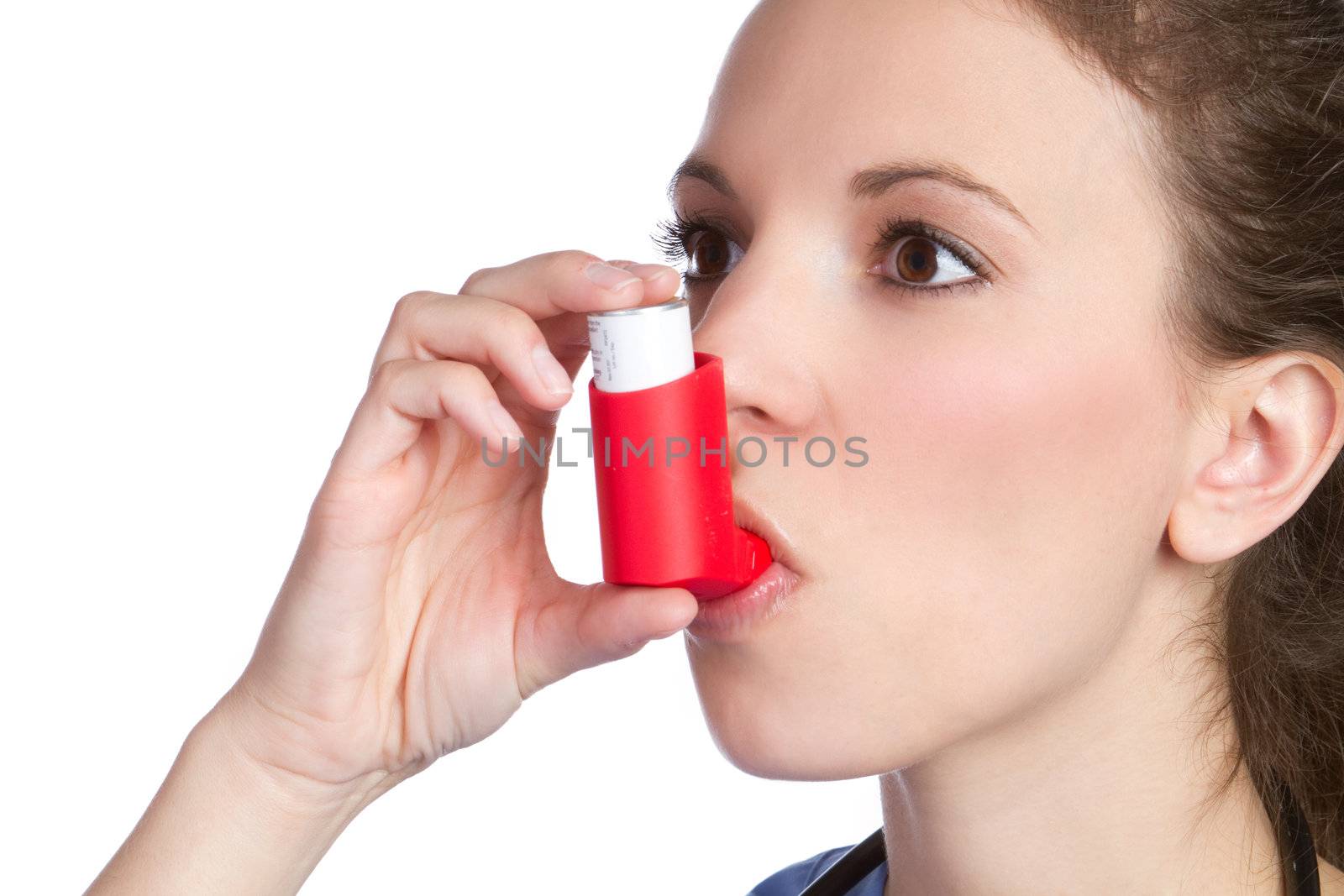 Asthma Inhaler Girl by keeweeboy