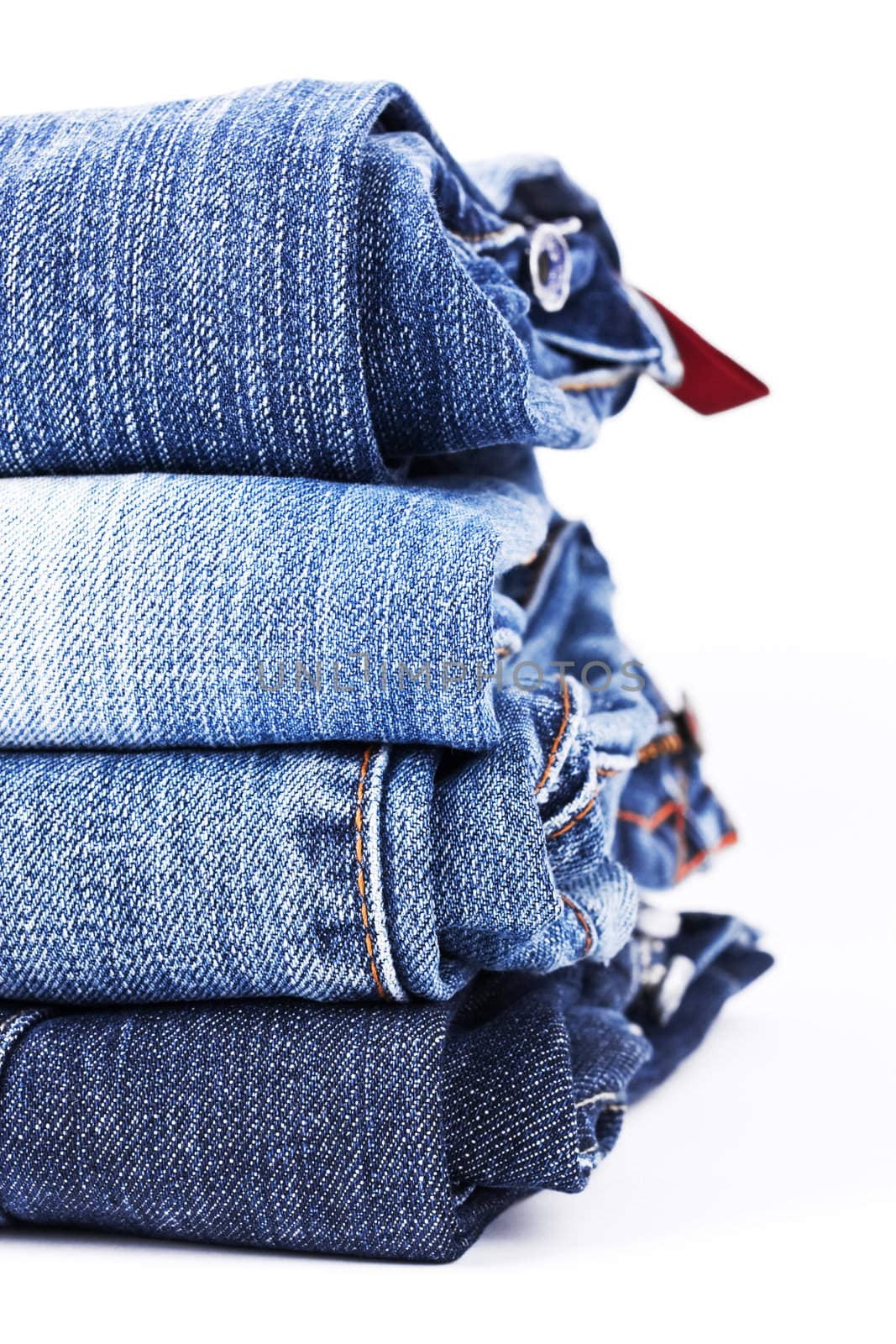 Stack of Blue Jeans by rozhenyuk