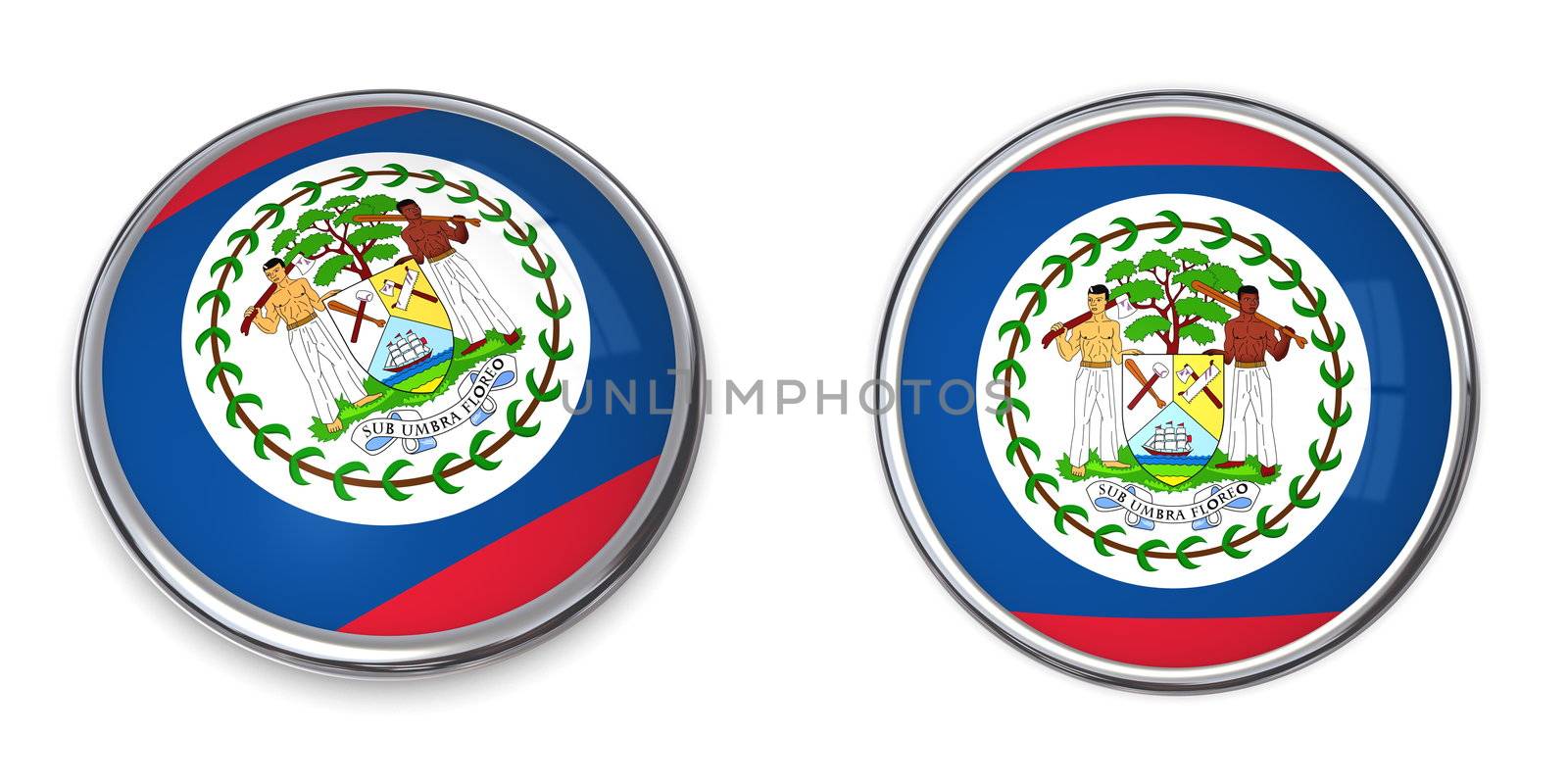 button style banner in 3D of Belize