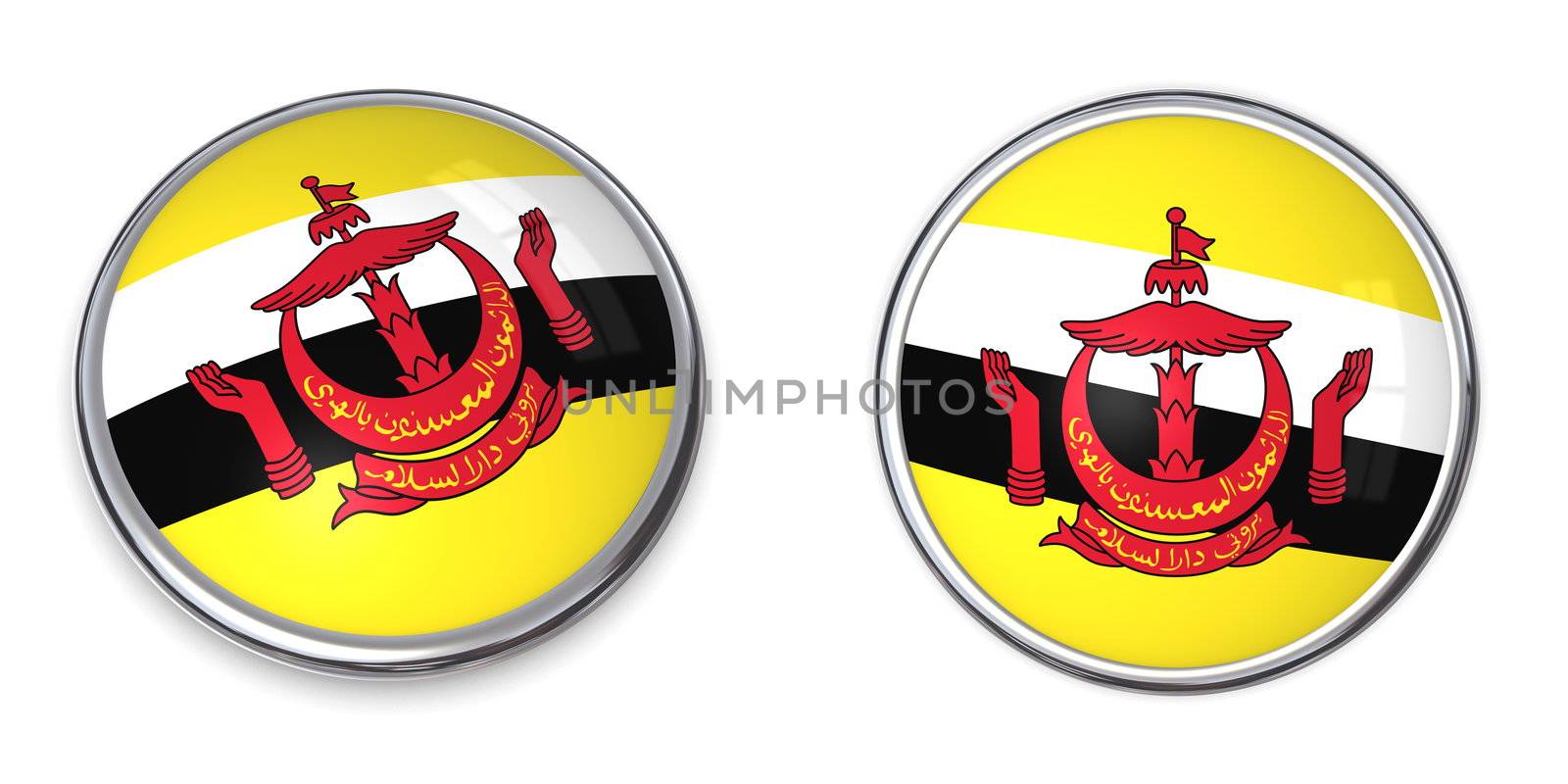 button style banner in 3D of Brunei