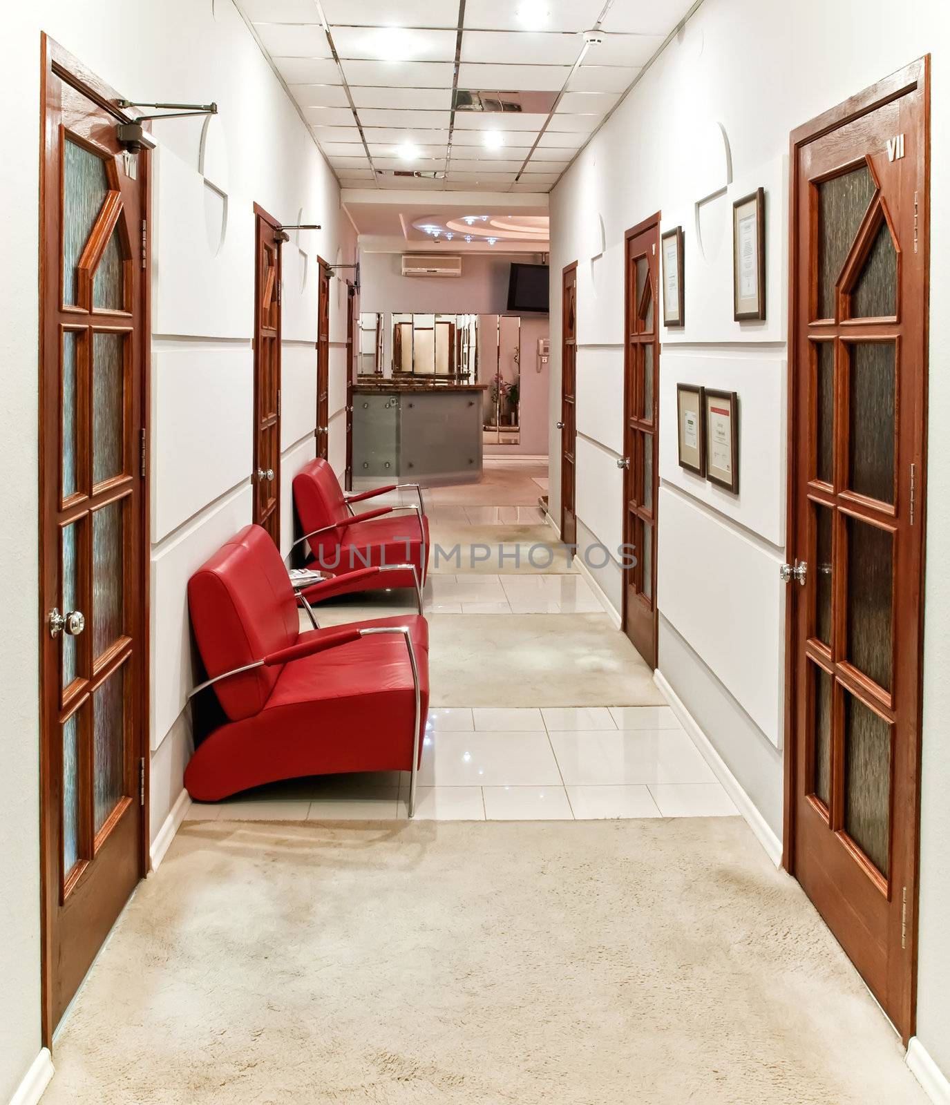 beatifel waiting room in modern office interior