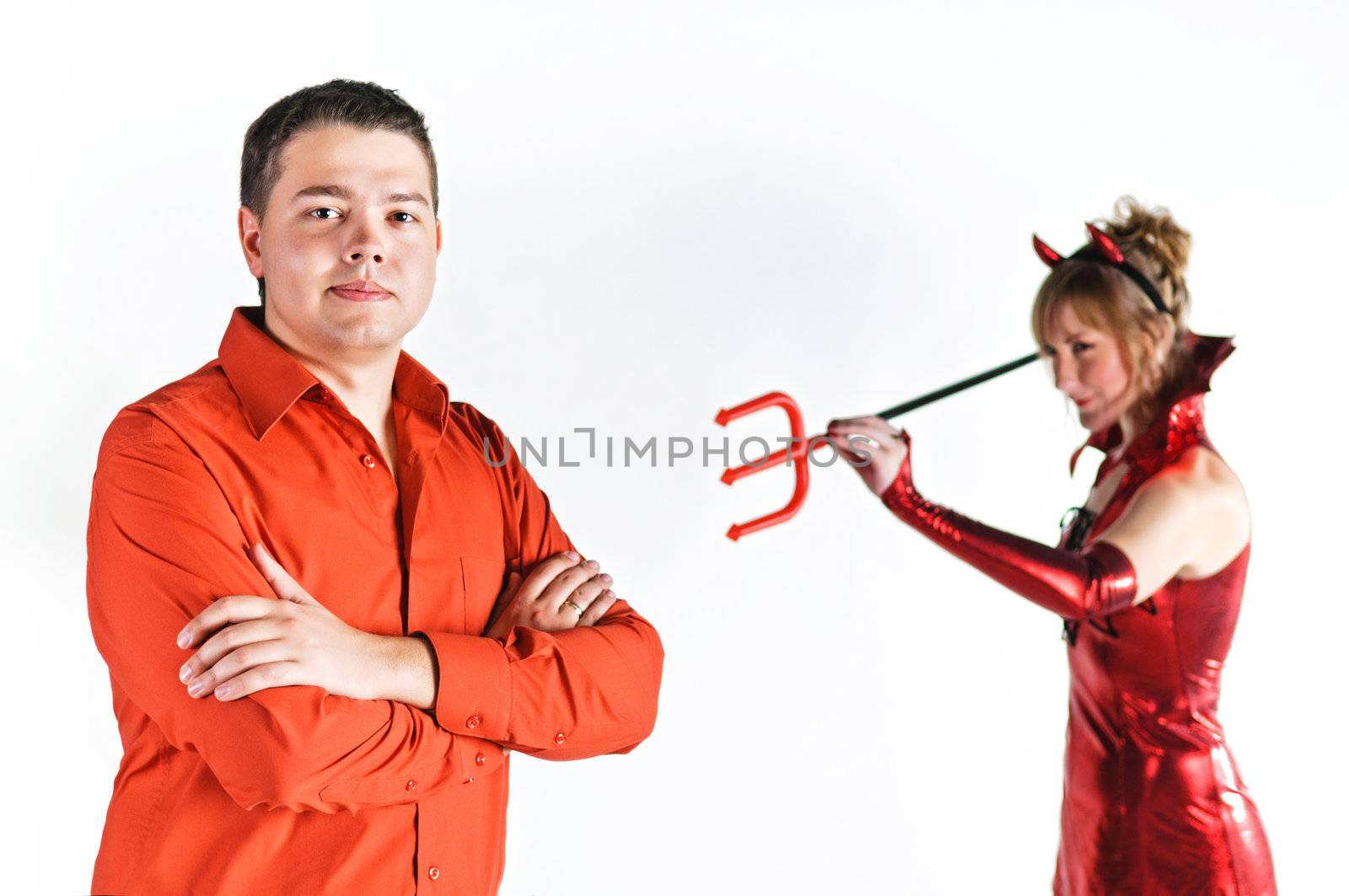 Red devil couple by shivanetua