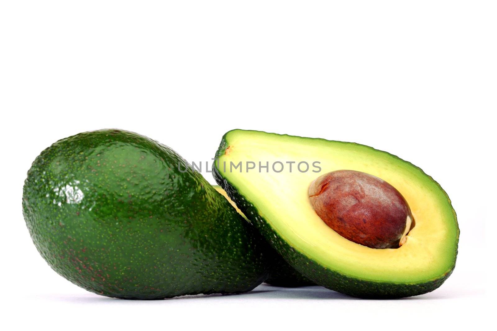 avocado isolated on white background