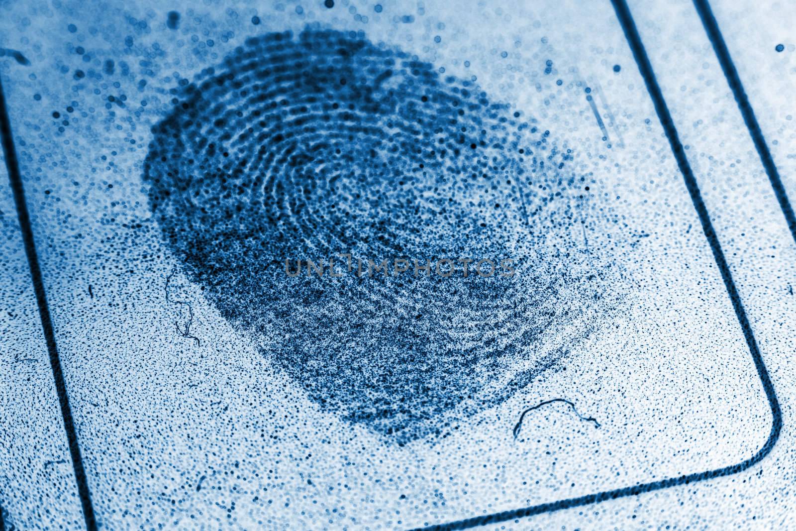 Concept image of a dusty fingerprint record