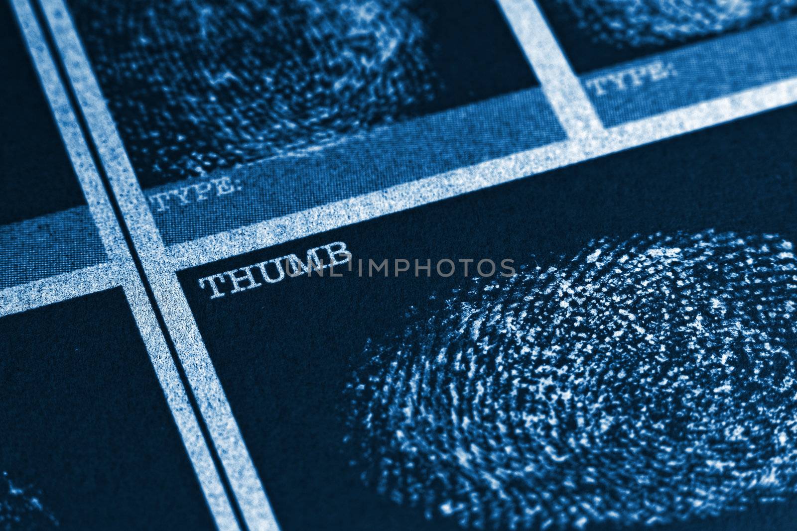 Concept image of a fingerprint file