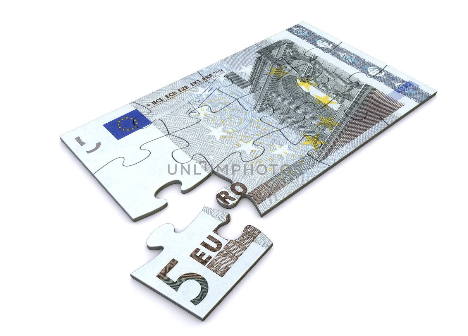 5 Euro Note Puzzle by PixBox