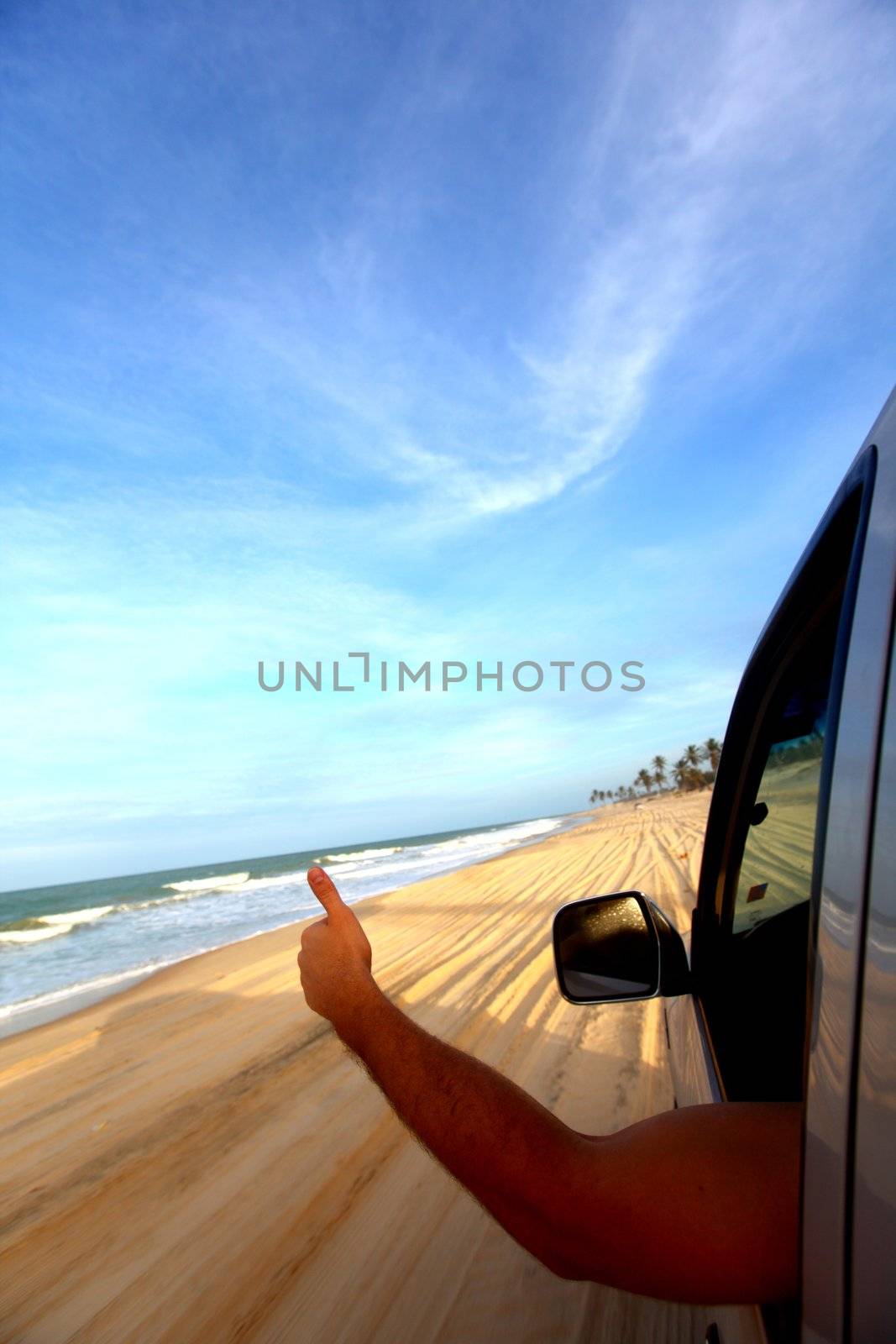 beach drive on allroad car