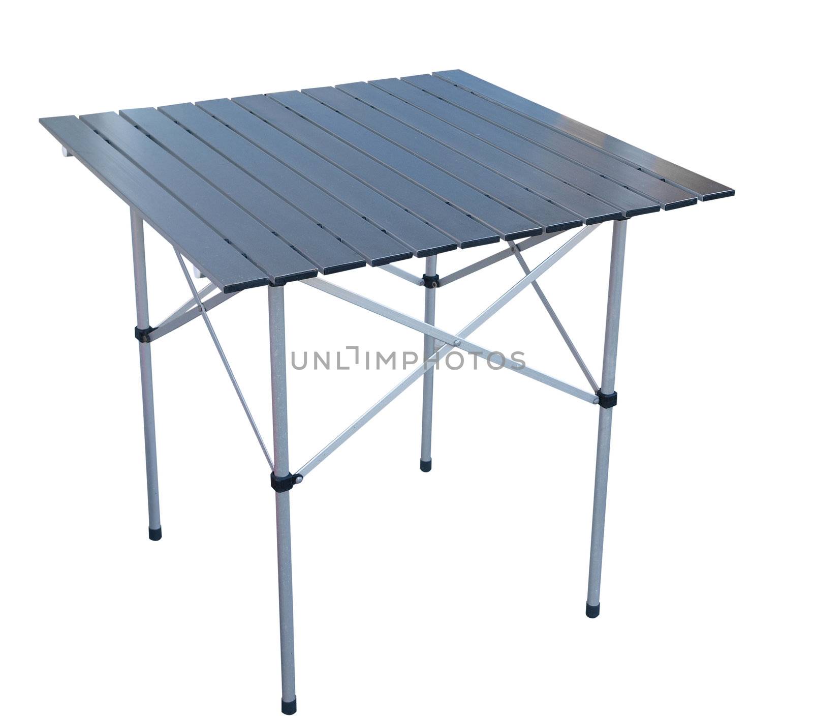 Folding Picnic Table isolated with clipping path       