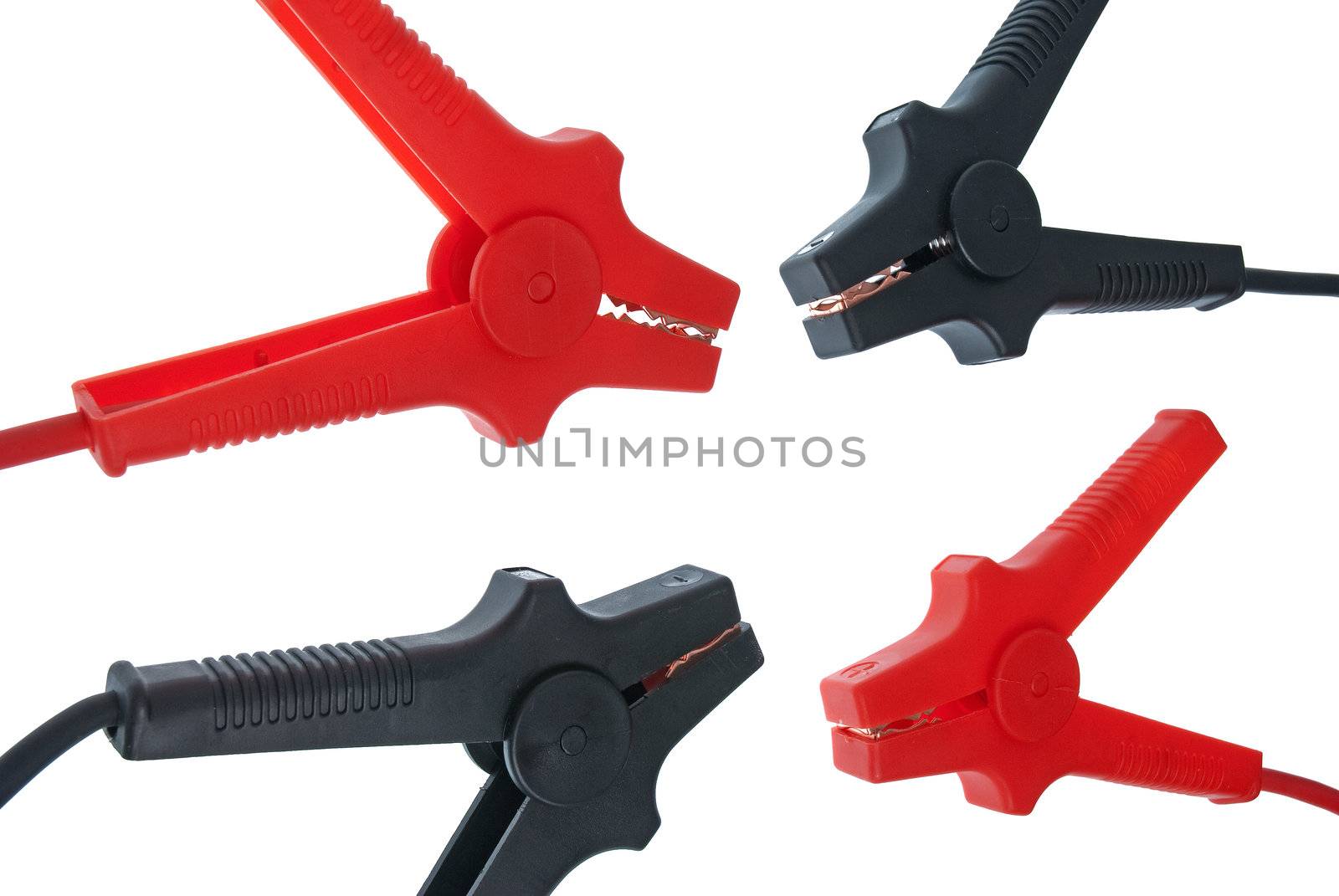 Jumper Cables Isolated on a White Background.