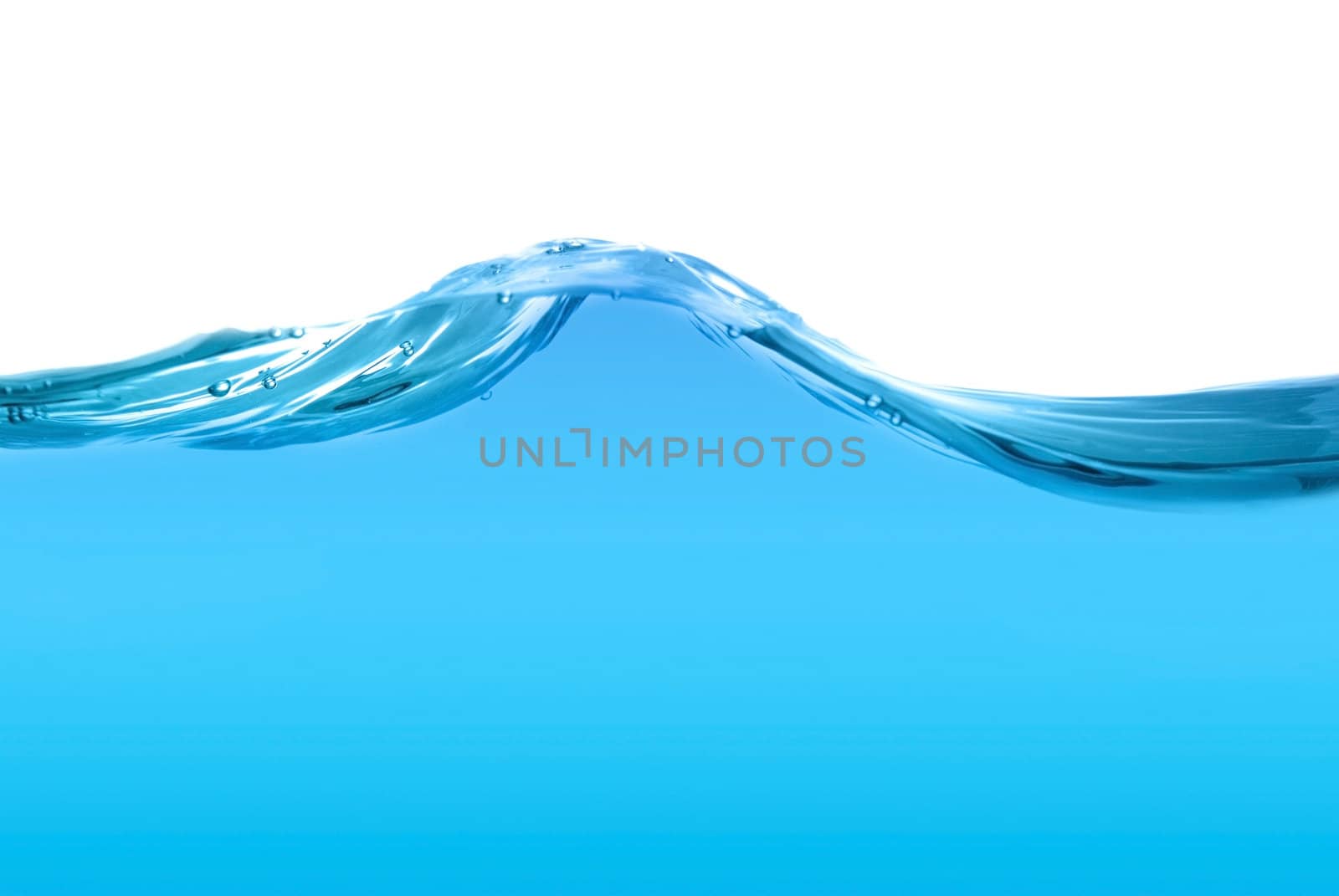 Blue water line isolated on a white background.