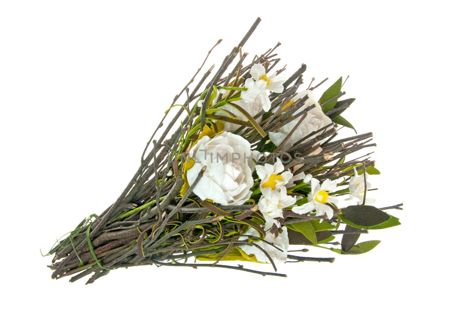Beautiful flower bouquet isolated on white background.
