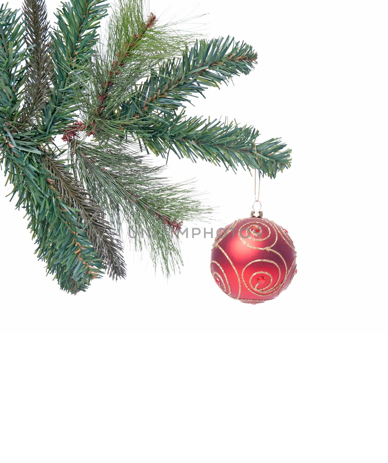 Christmas decoration isolated on the white background.