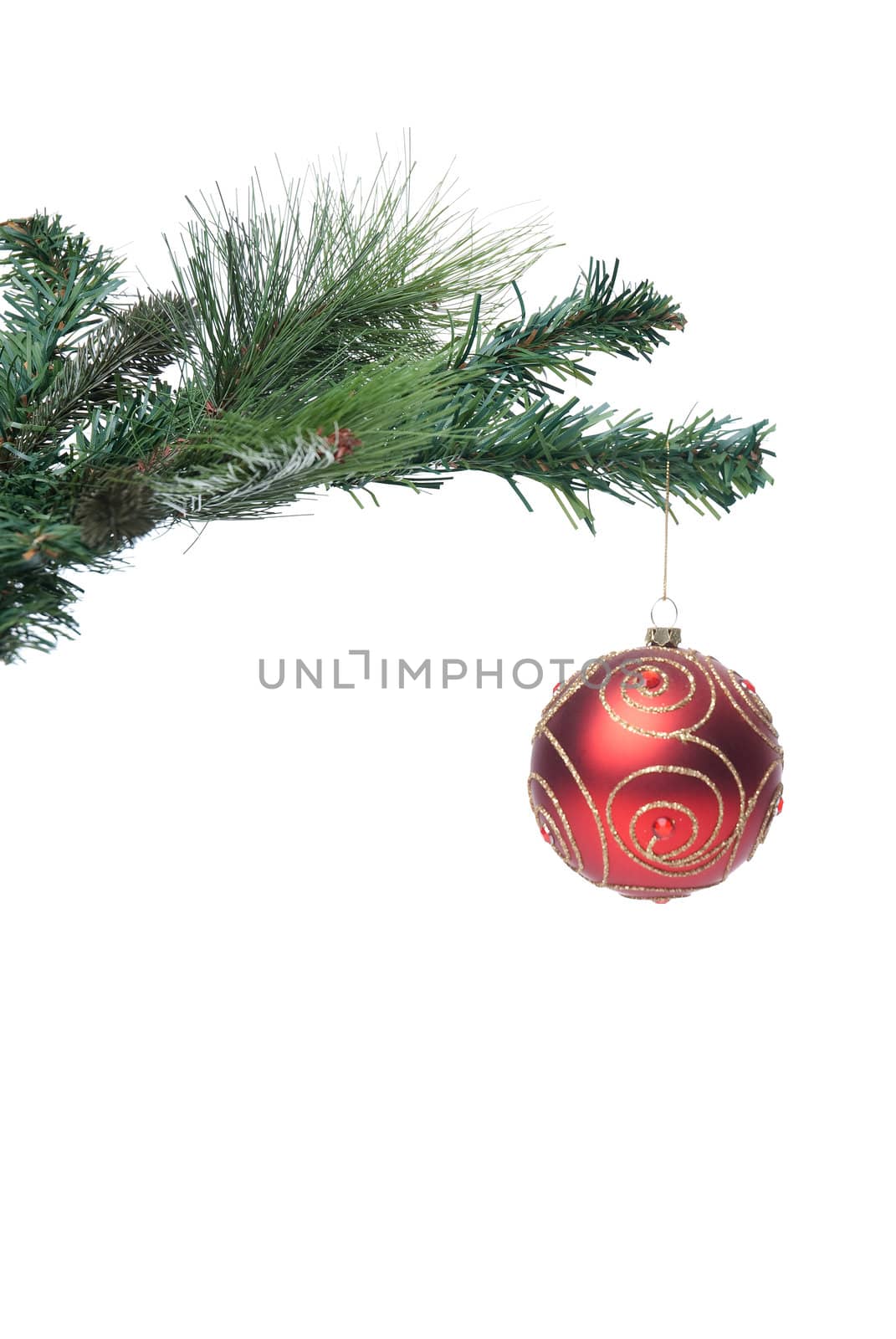 Christmas decoration isolated on the white background.