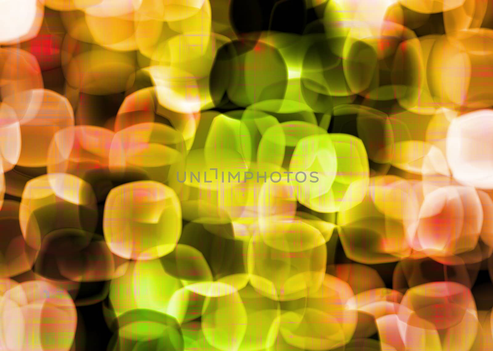 Abstract colorful blobs resembling blurred lights
