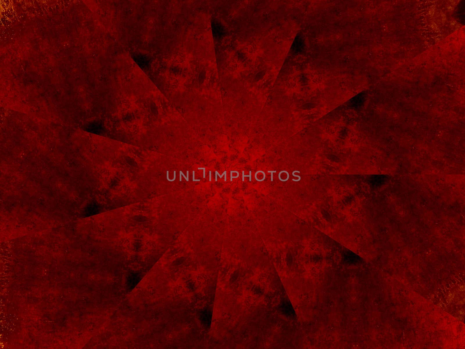 Red grunge background with kaleidoscope effect.