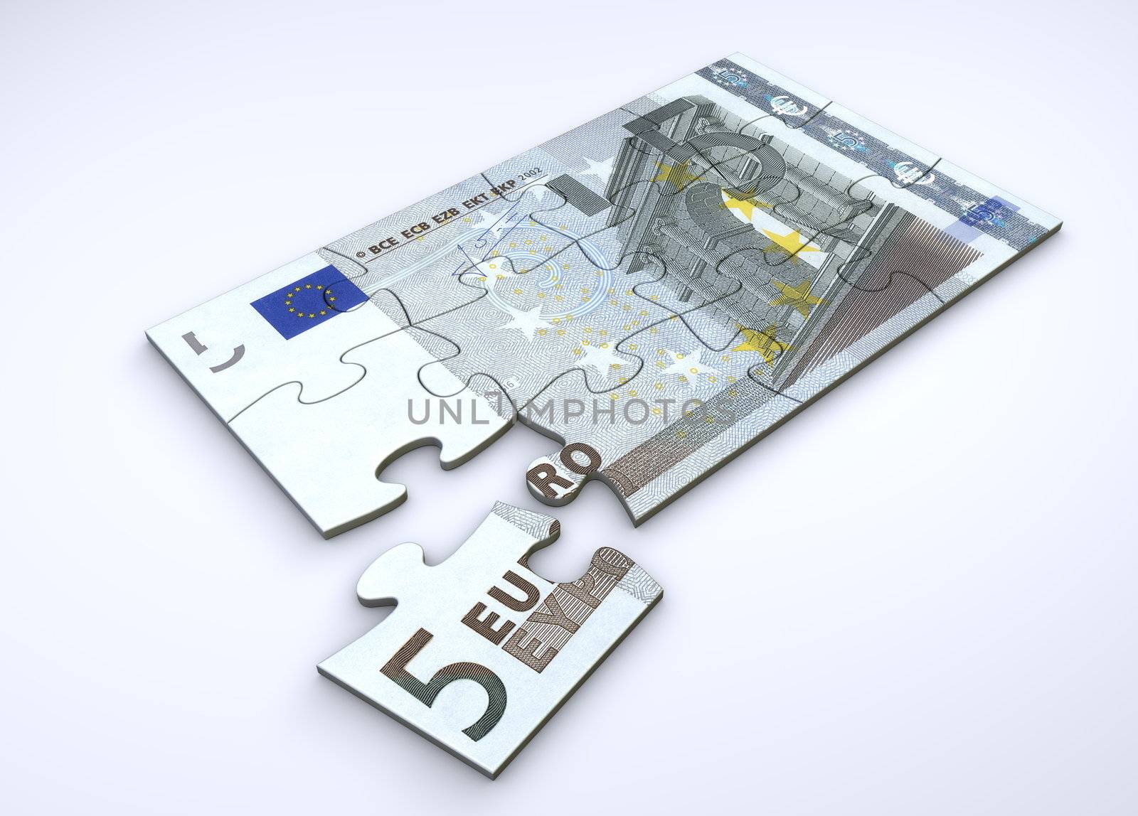 5 Euro Note Puzzle by PixBox