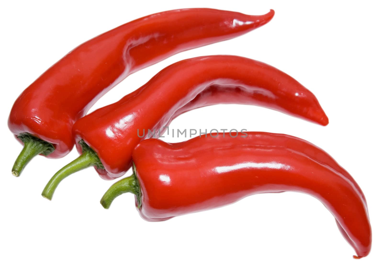 The red pepper isolated on a white background.