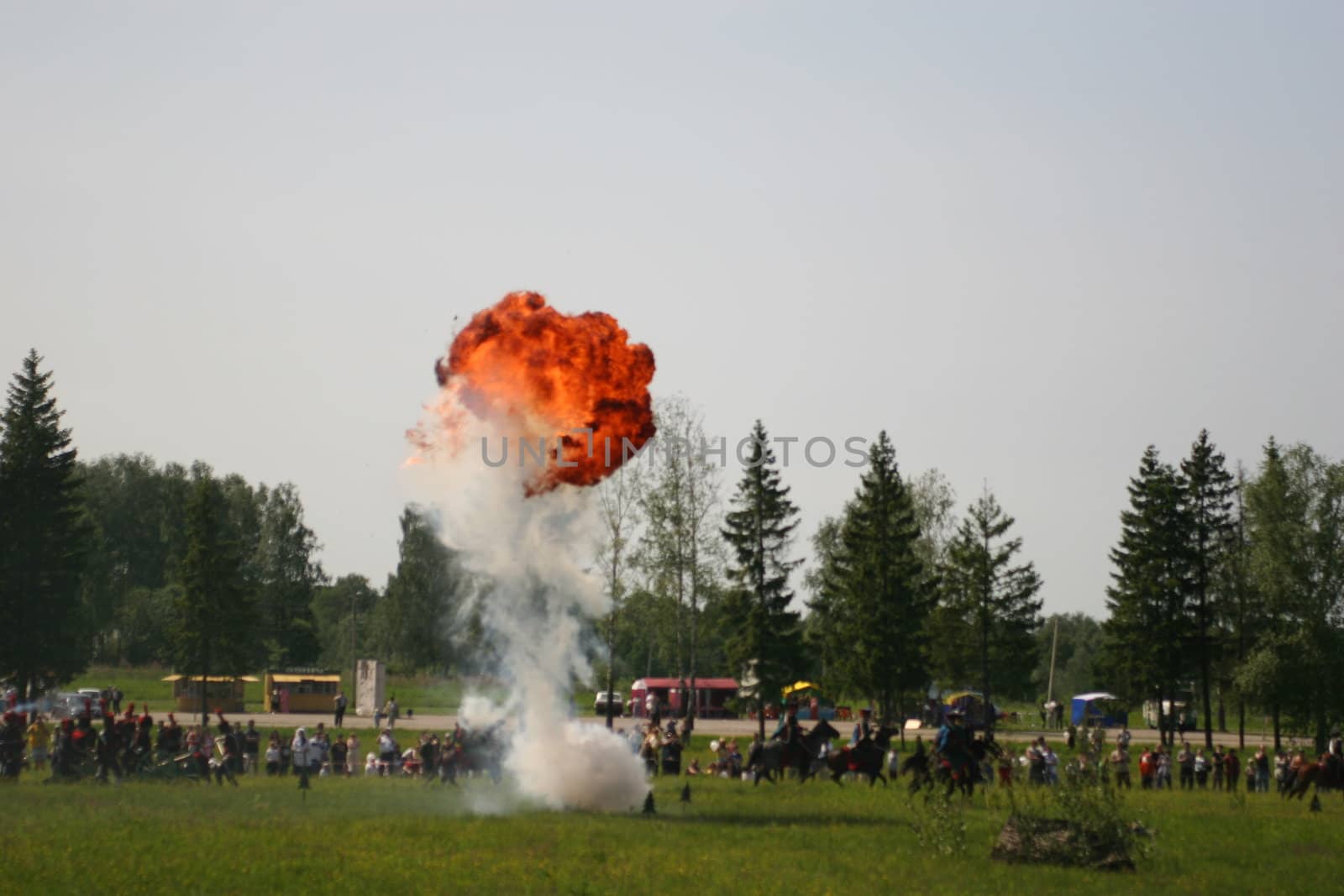 Pyrotechnic explosion on a floor by iar