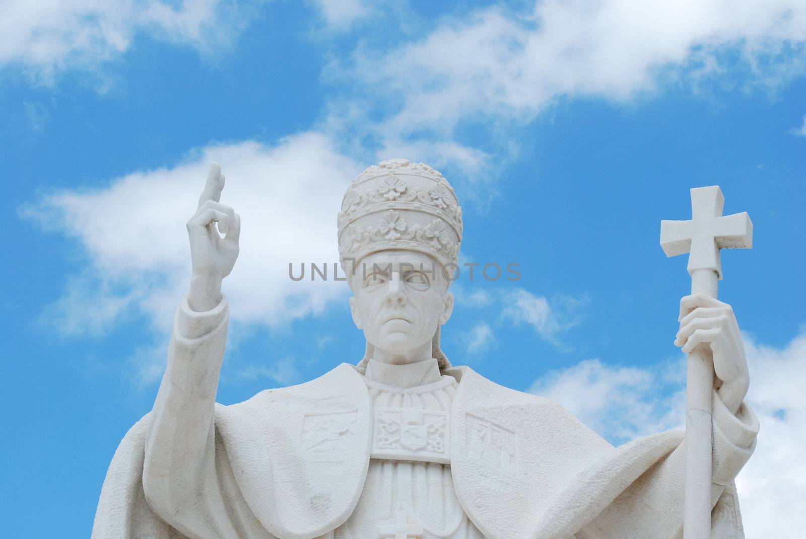 statue of the pope in the sanctuary of Fatima