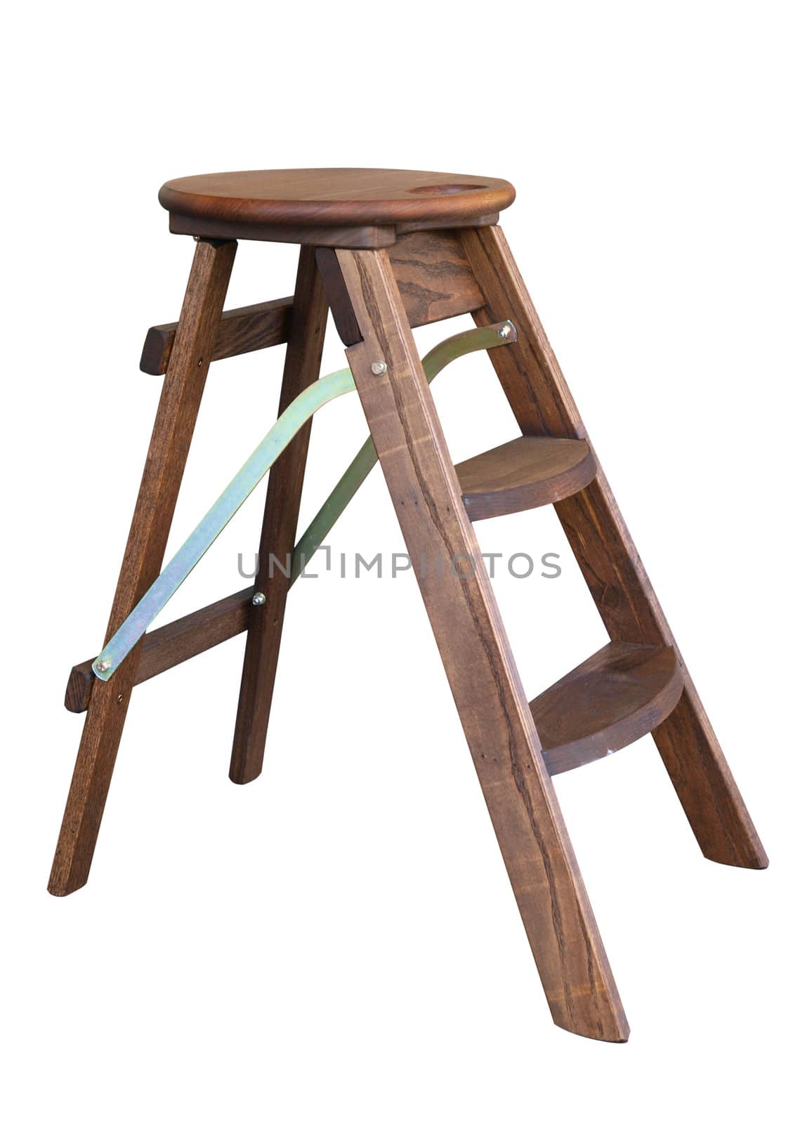 Antique Ladder isolated with clipping path        