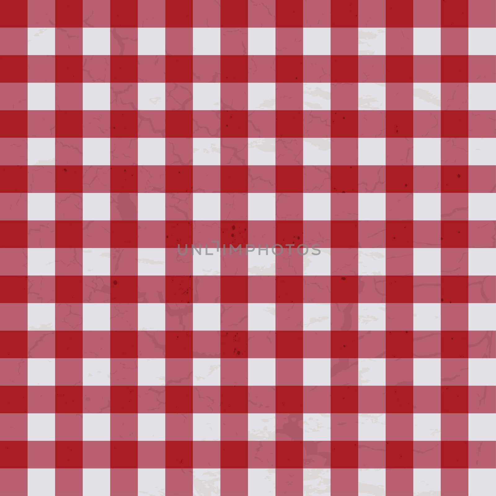 Red and white textured table cloth which will make ideal background