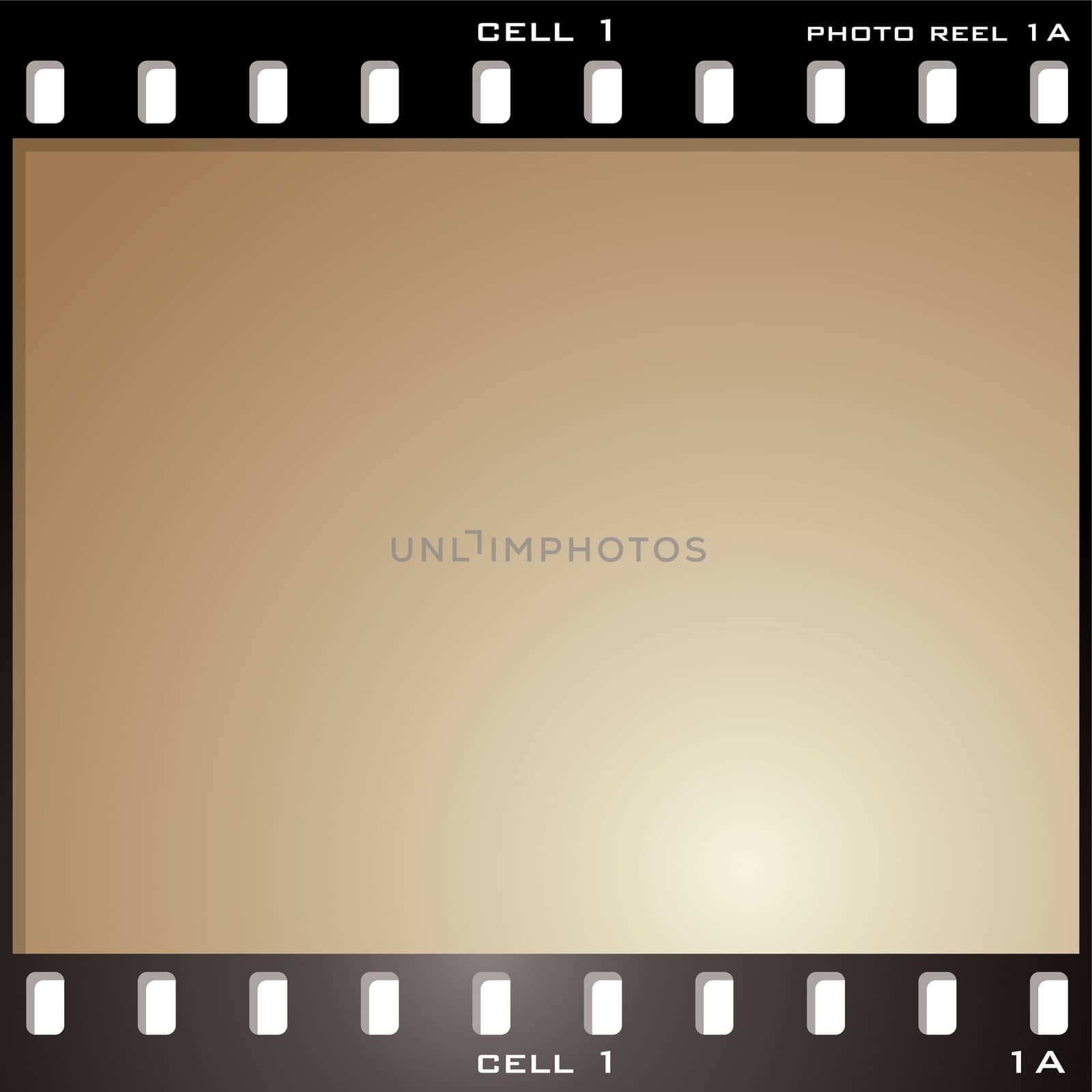 single photo cell with aged brown sepia effect and copy space