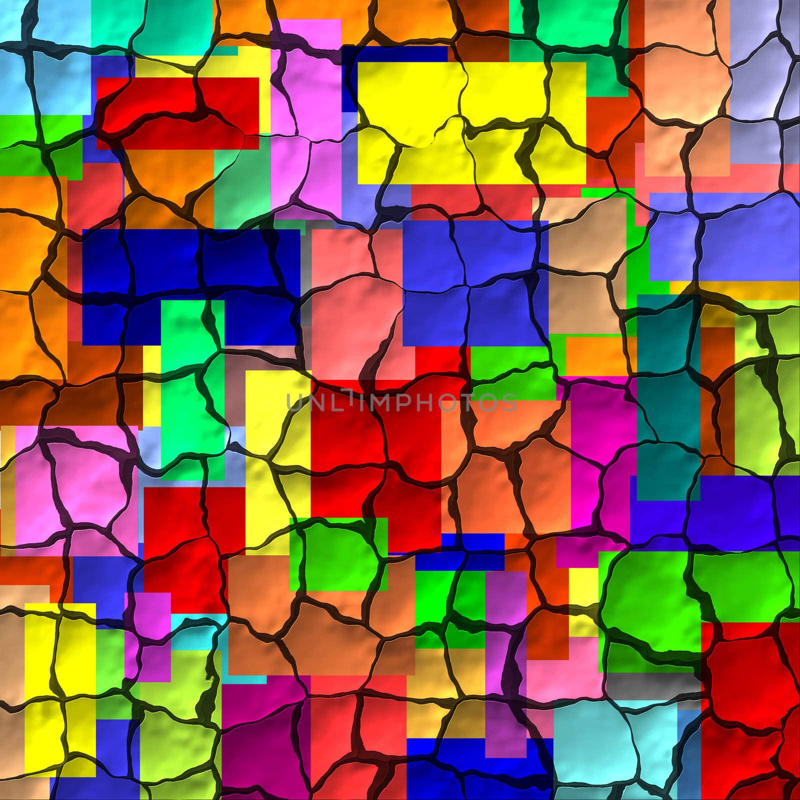 Abstract colorful cracks background