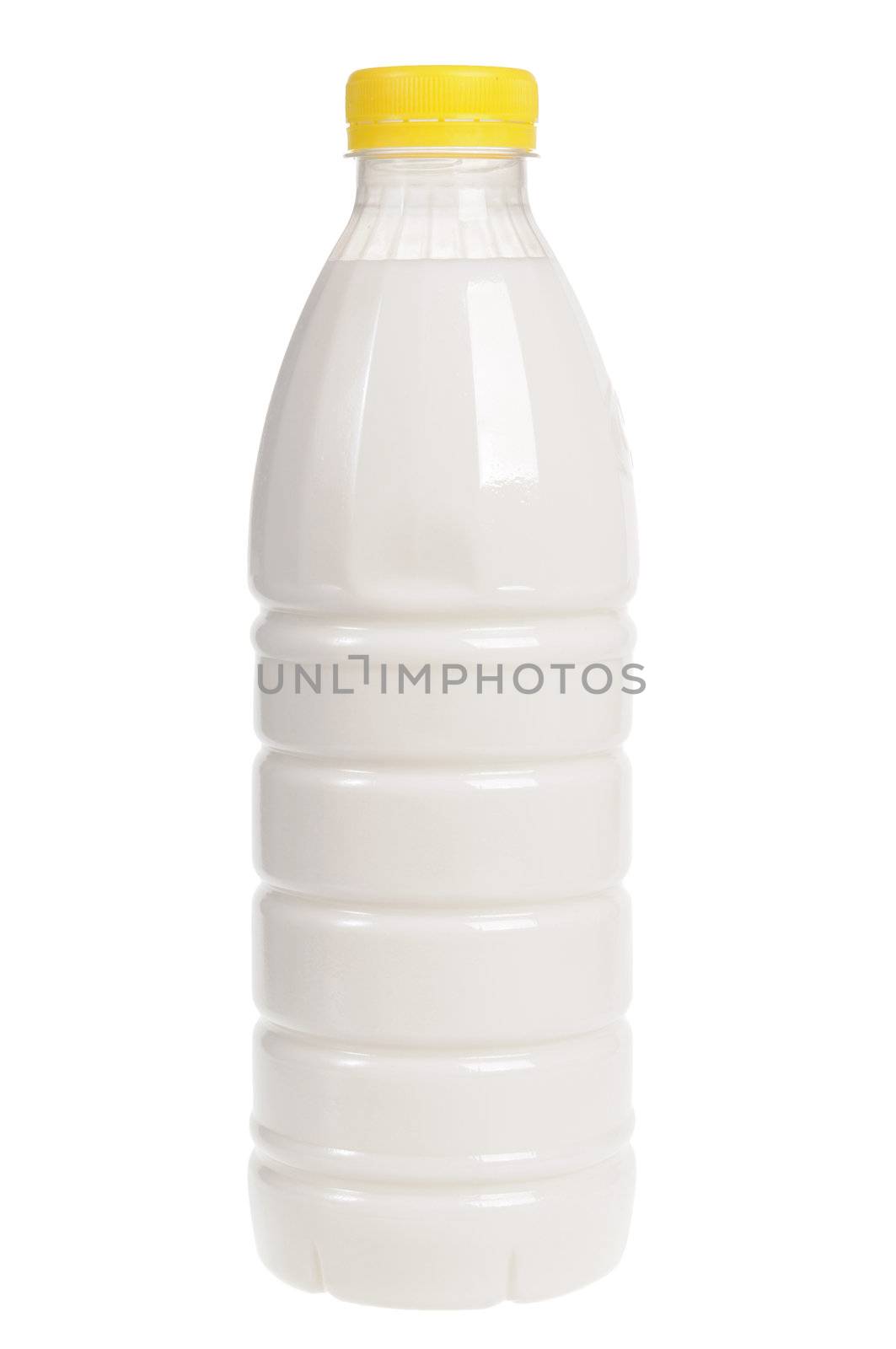 Bottle of milk isolated on white background