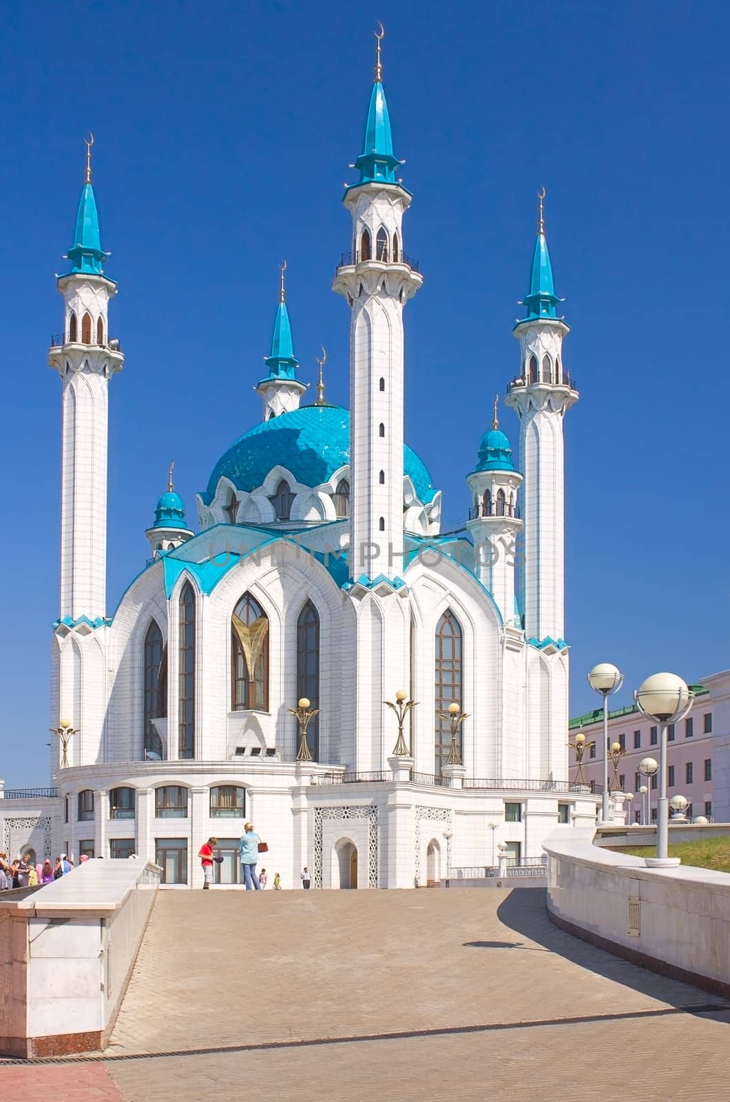 View of the beautiful Qolsharif Mosque in the Kremlin, Kazan, Russia.