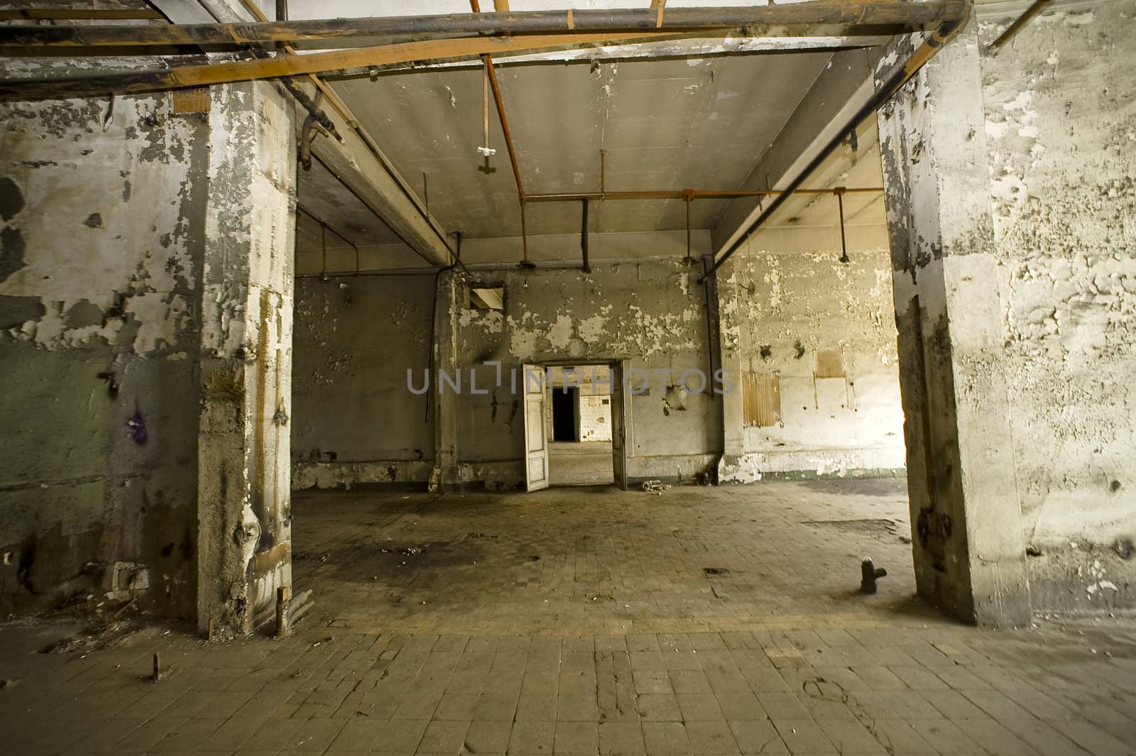 Interior of old factory in Moscow Russia
