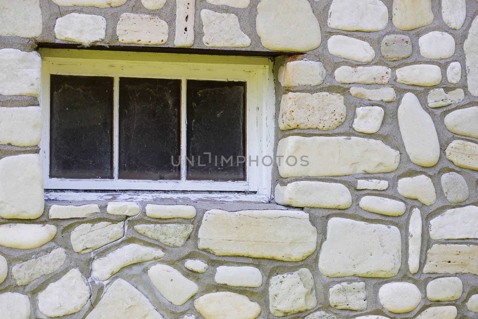 Window and shore stone wall by woodygraphs